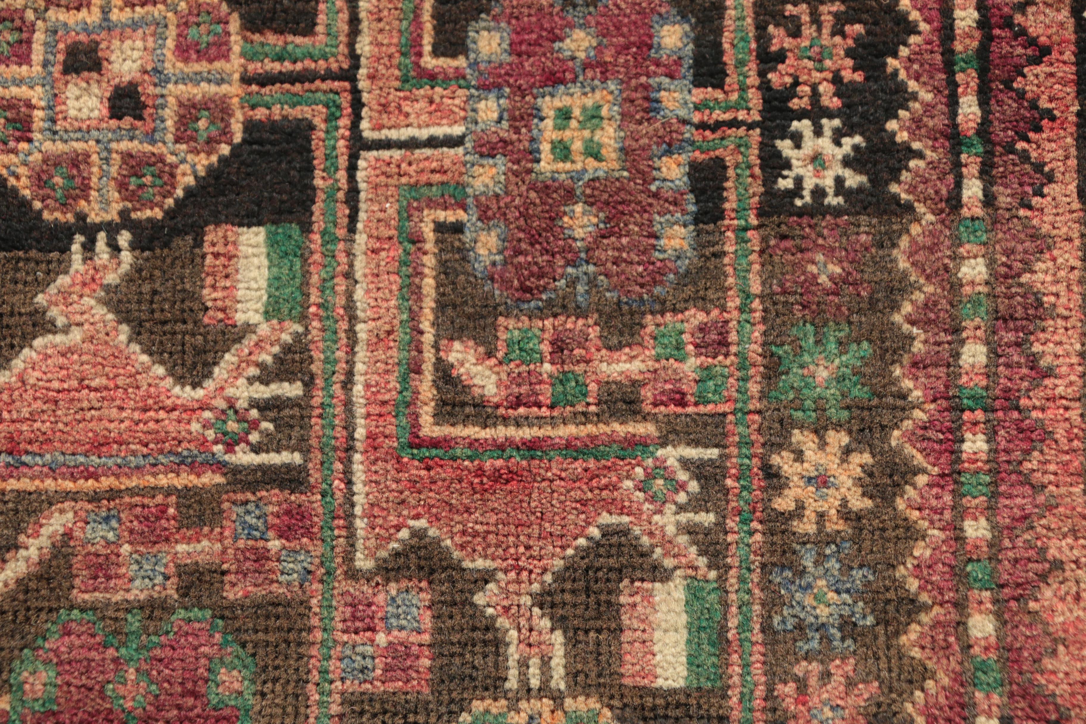 Hand-Knotted Inscribed Persian Quchan Wool Long Rug