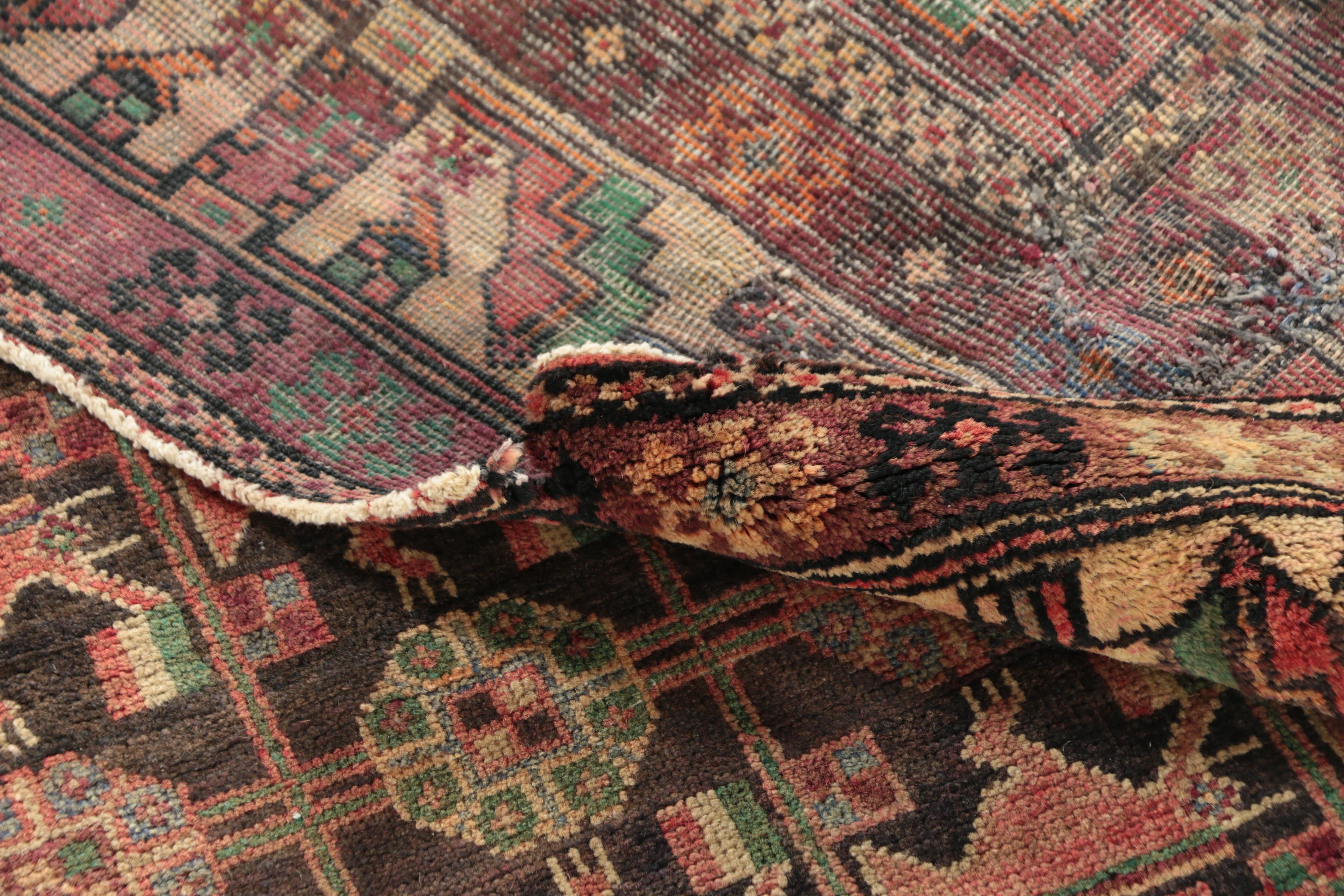 Hand-Knotted Inscribed Persian Quchan Wool Long Rug