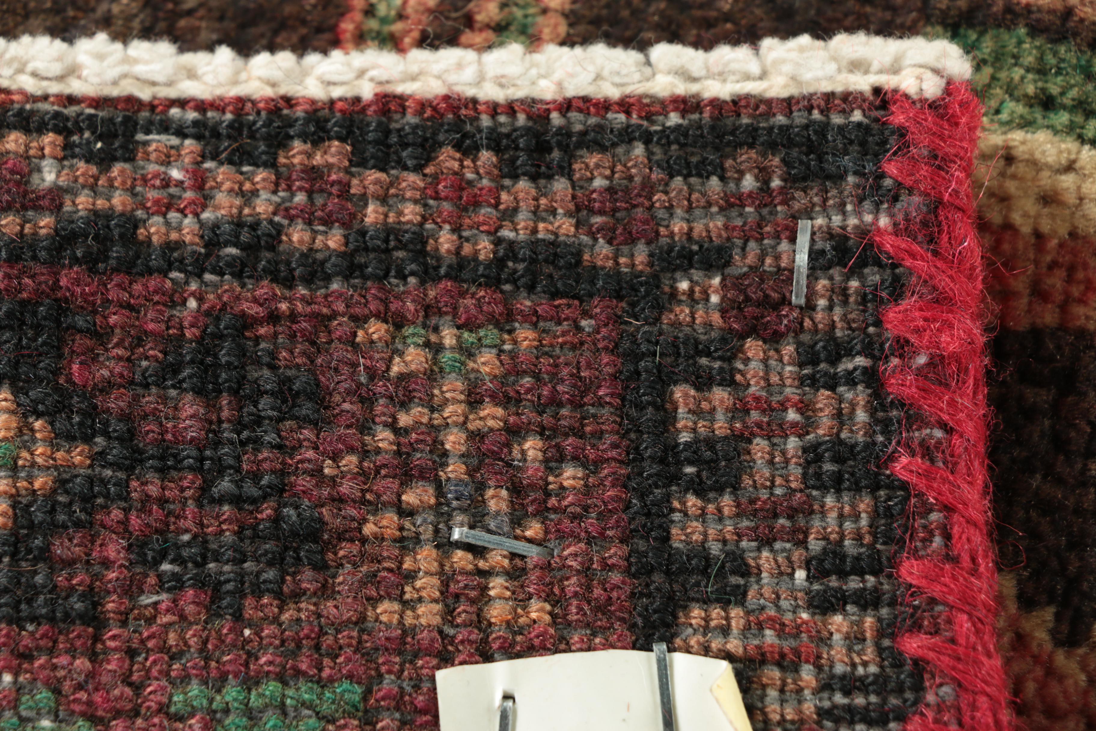 Hand-Knotted Inscribed Persian Quchan Wool Long Rug