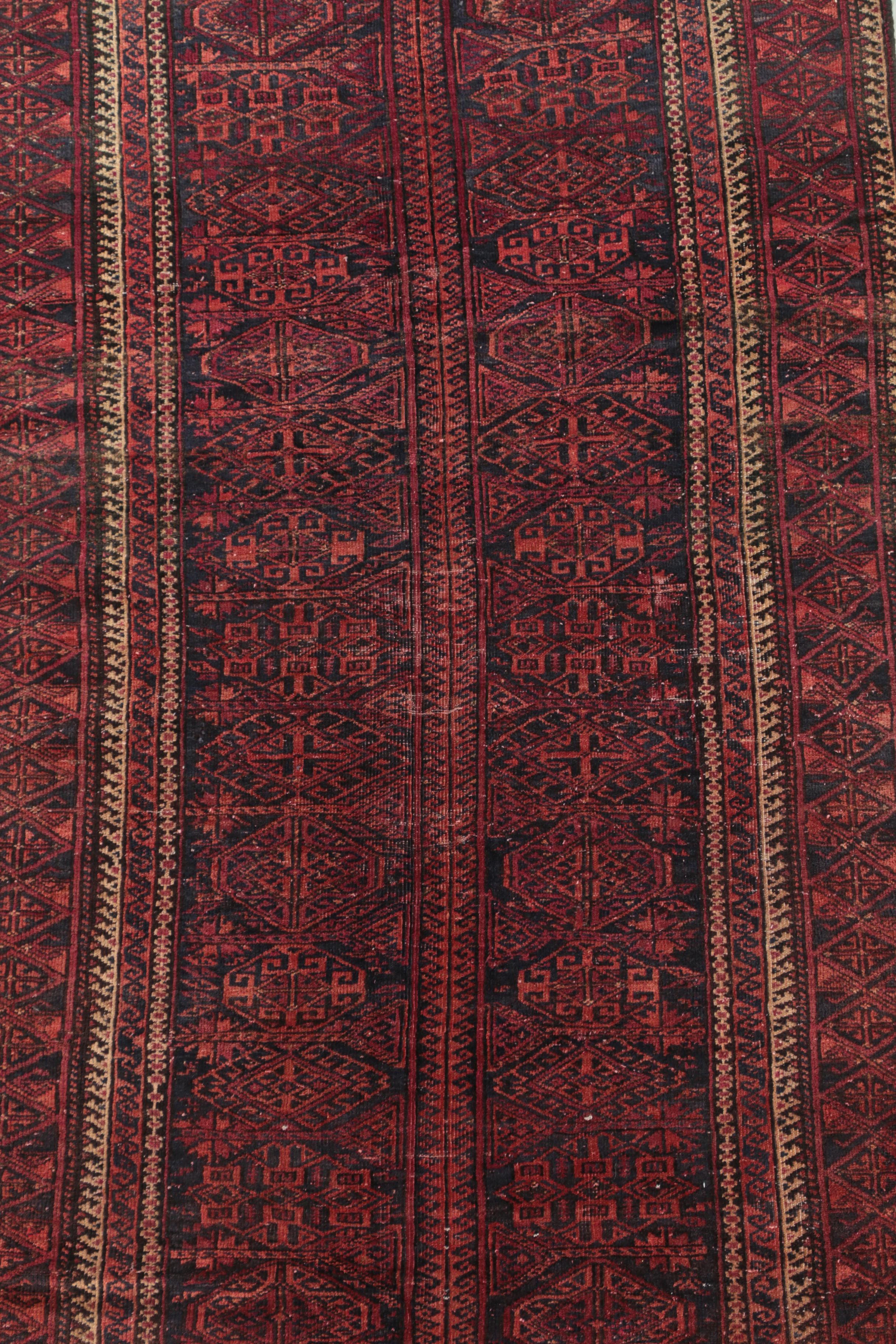 Hand-Knotted Yomud Dynak Wool Rug