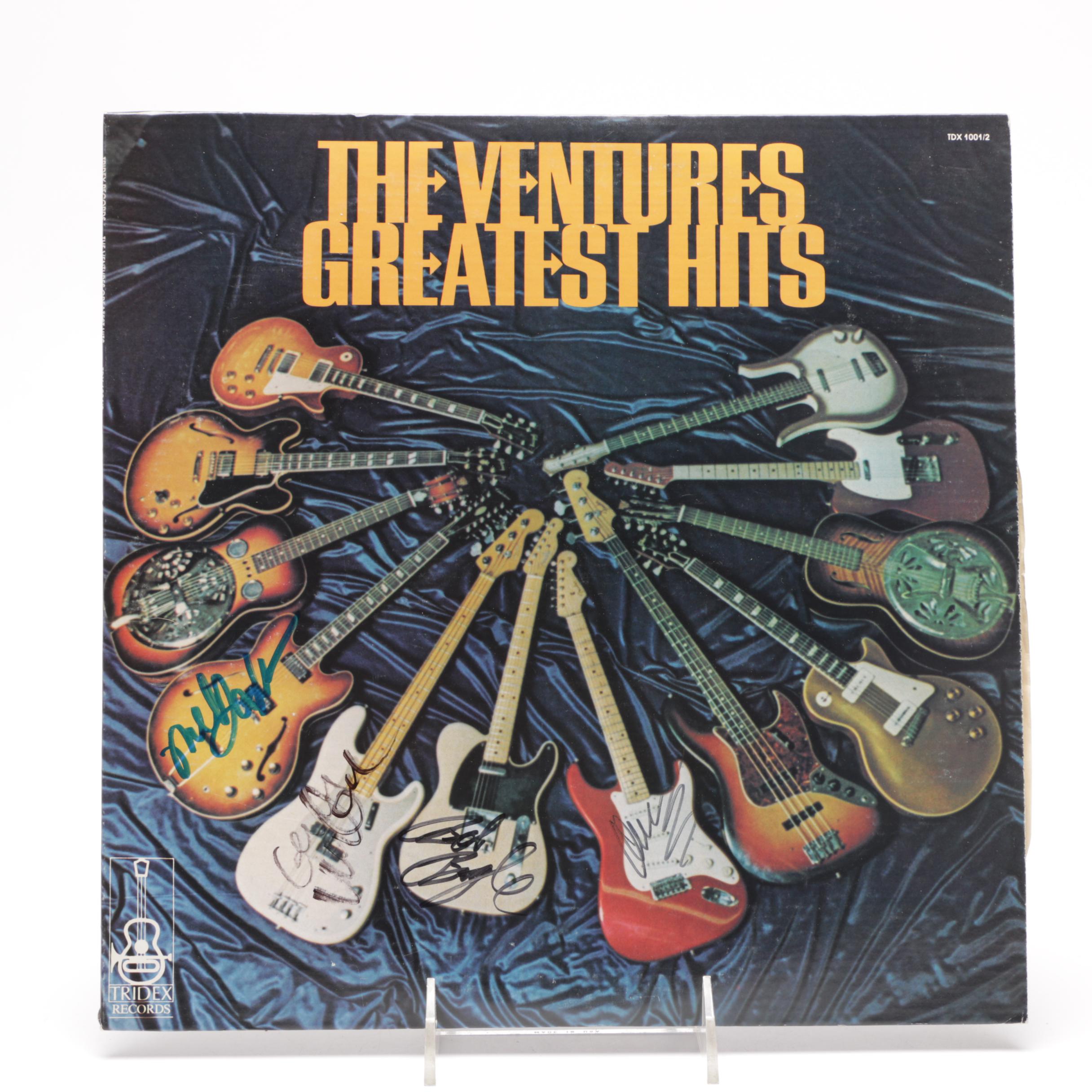 Assorted Johnny Cash and The Ventures Albums Including Signed Ventures Cover