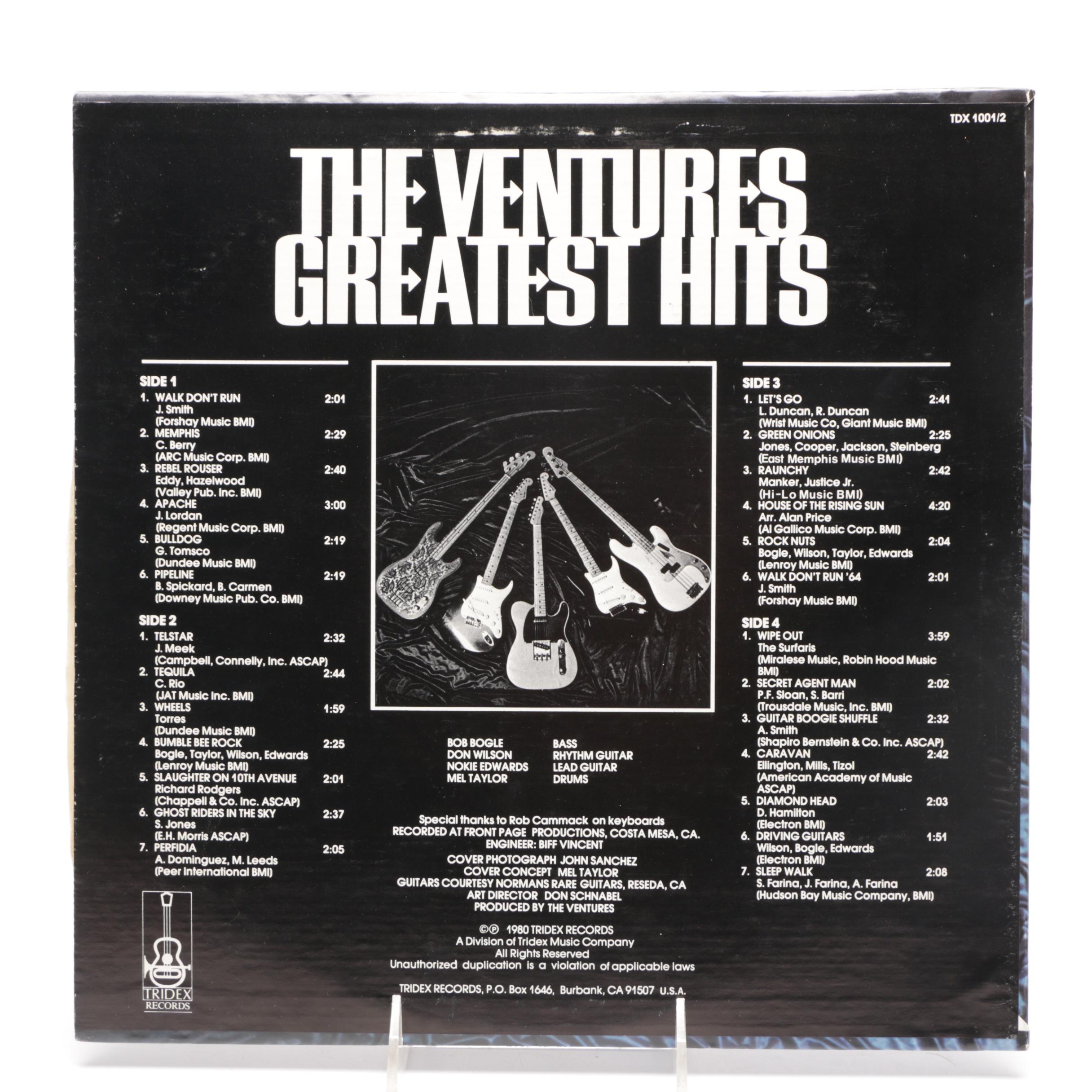 Assorted Johnny Cash and The Ventures Albums Including Signed Ventures Cover