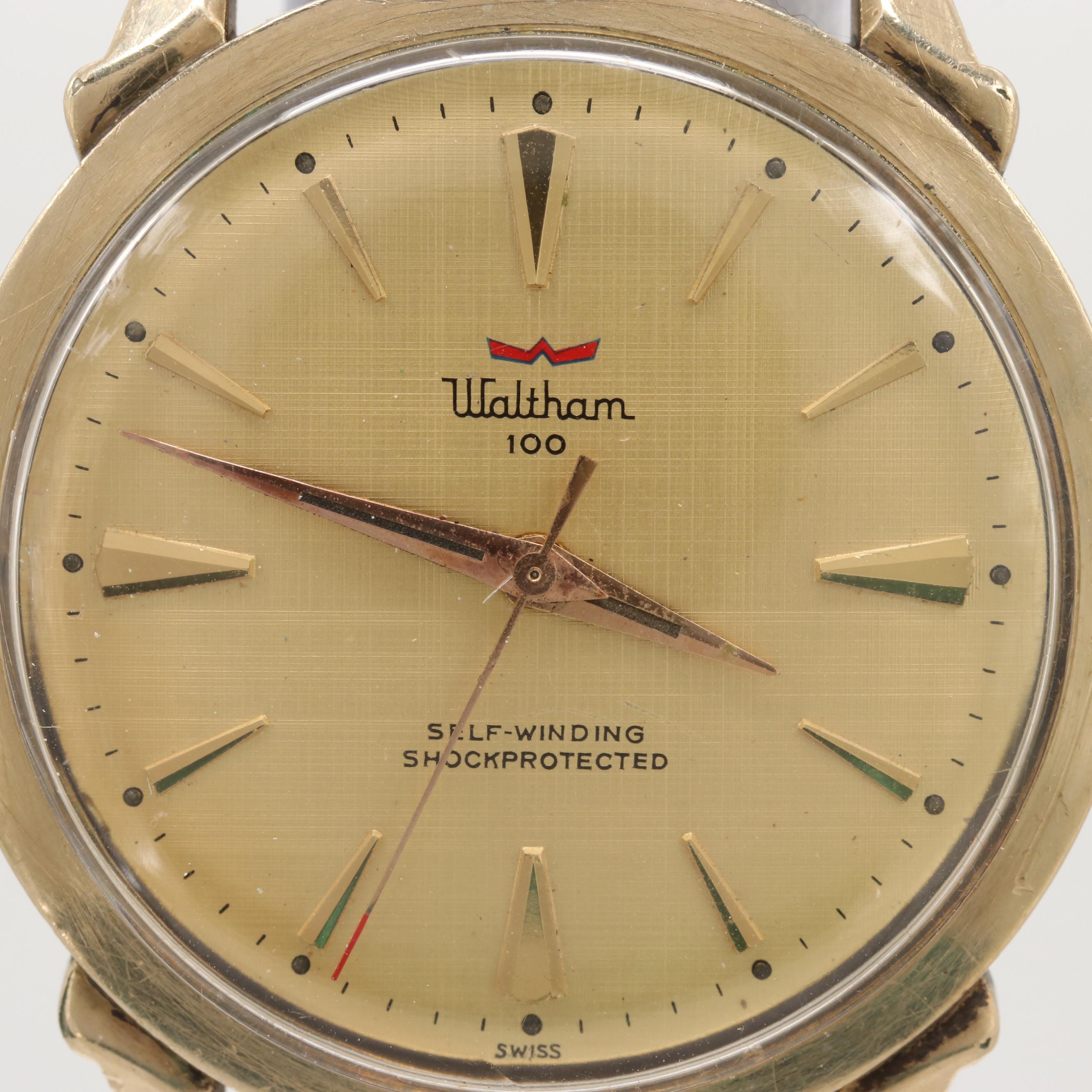 Vintage Waltham 100 10K Gold Filled Automatic Watch