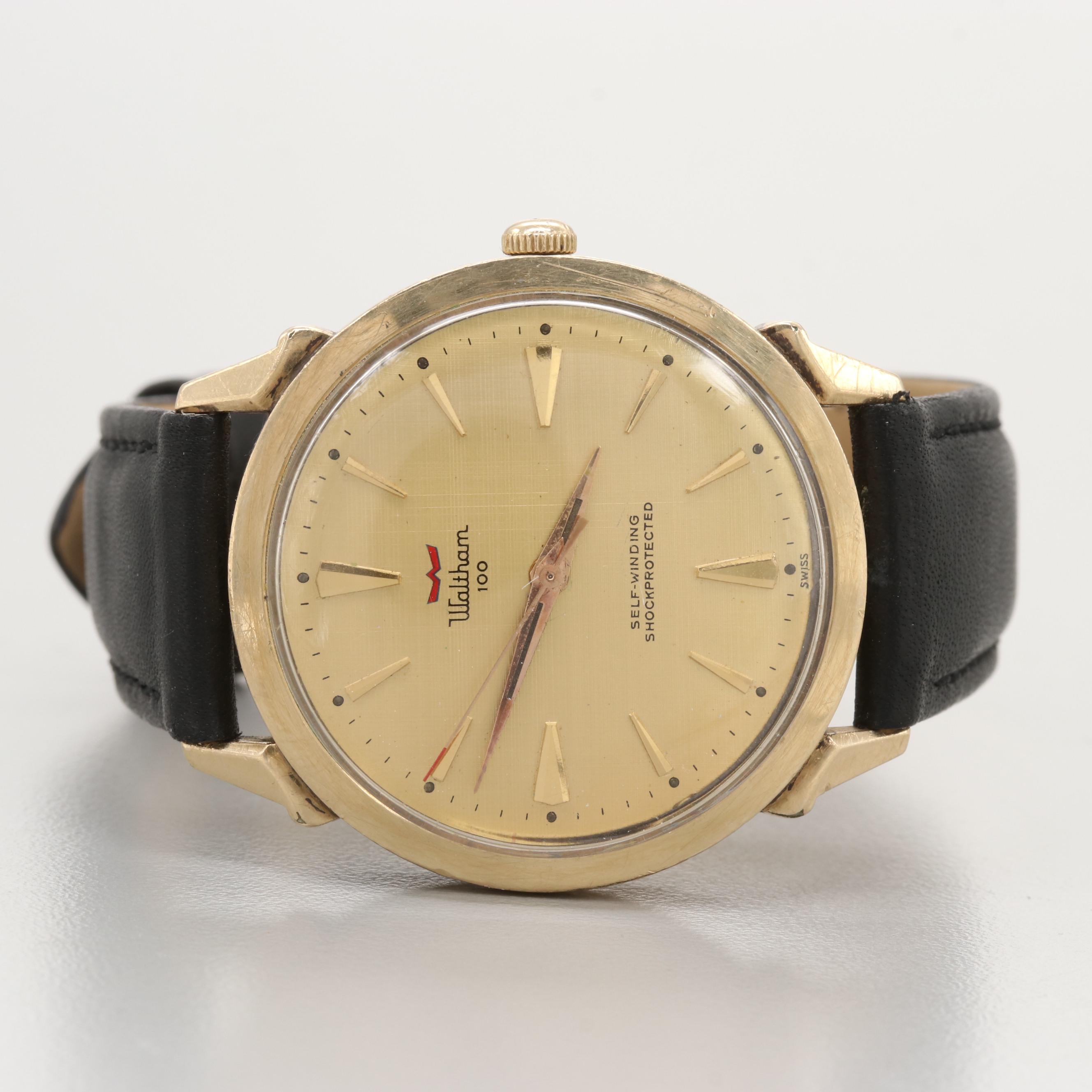 Vintage Waltham 100 10K Gold Filled Automatic Watch