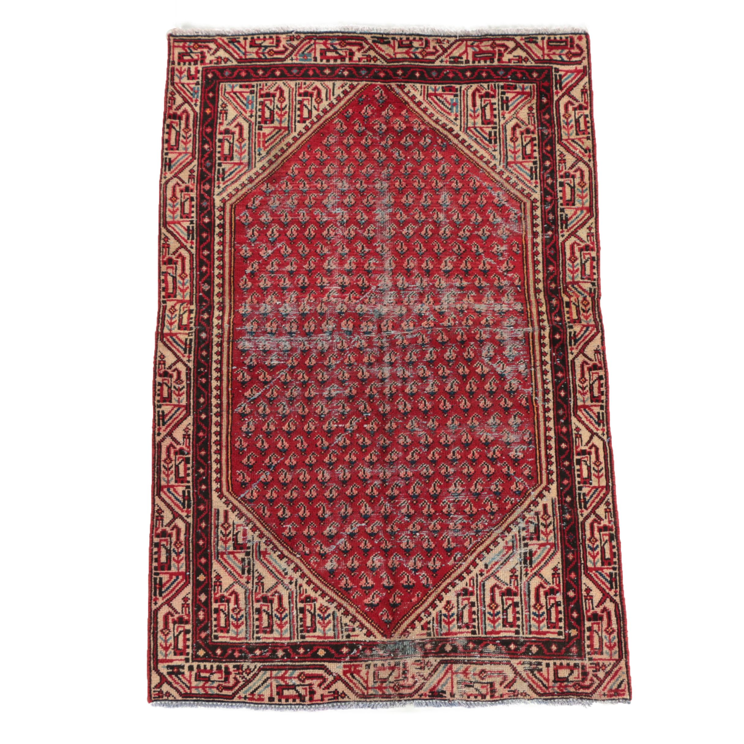 Hand-Knotted Persian Everu Wool Rug