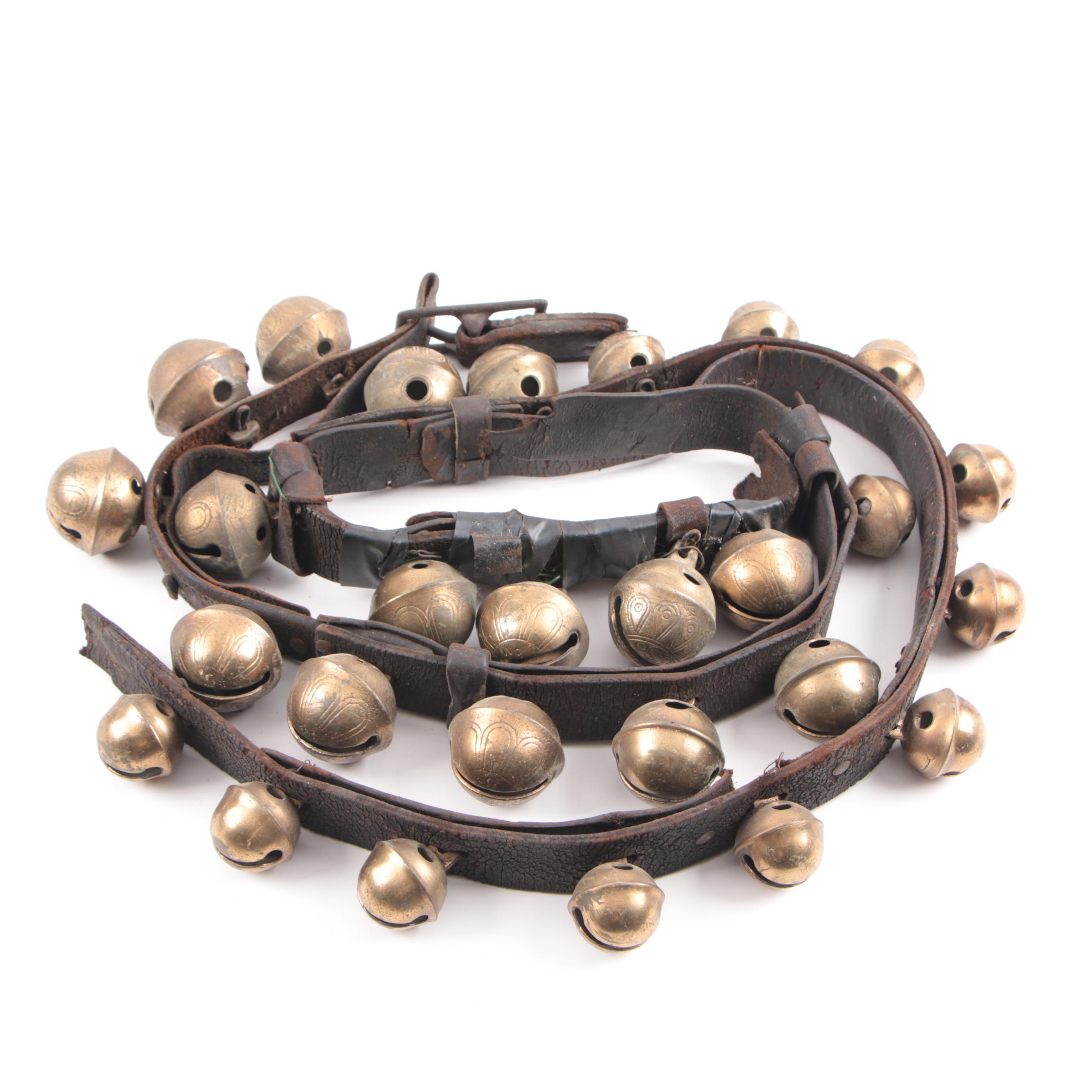 Sleigh Bells on Leather Horse Collar