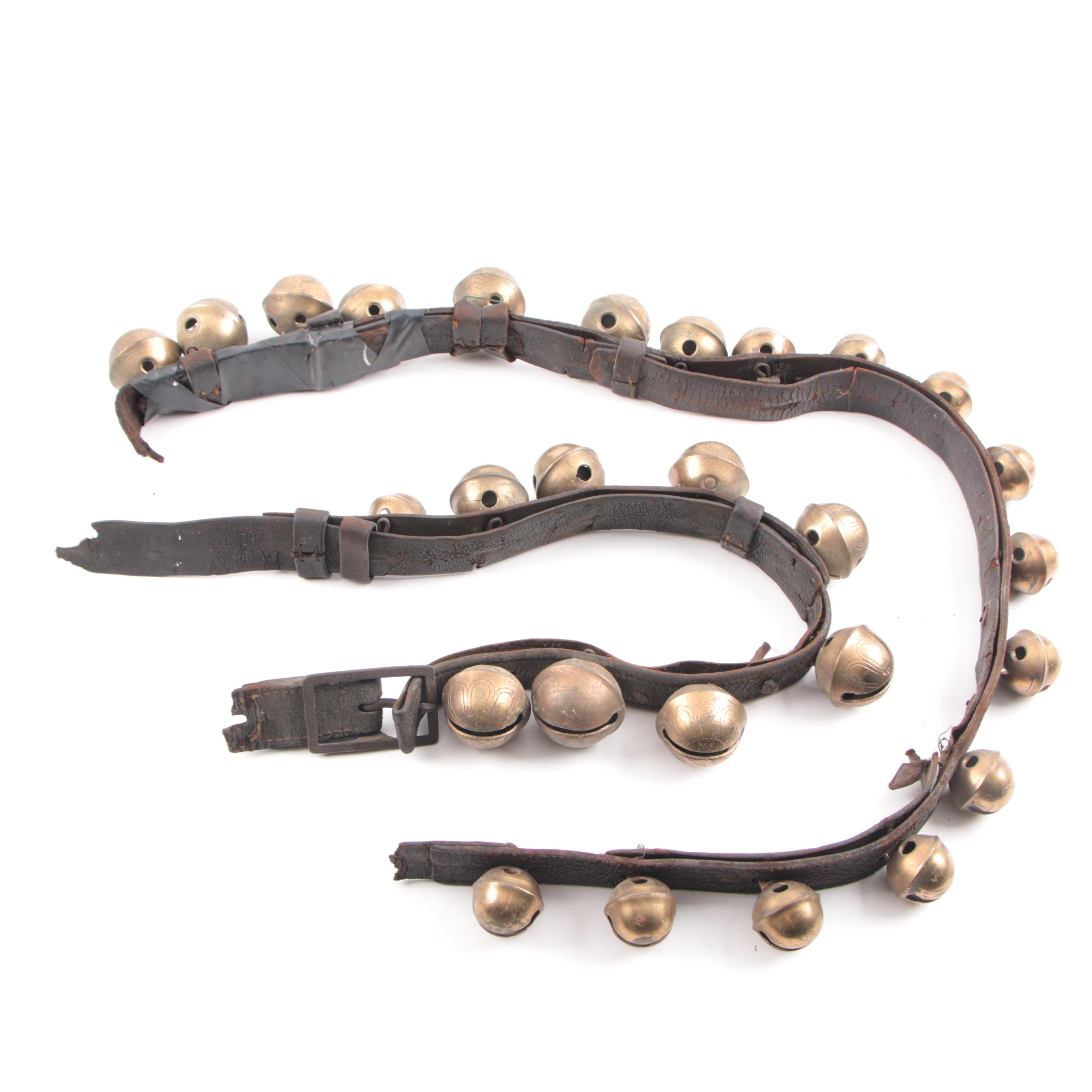 Sleigh Bells on Leather Horse Collar