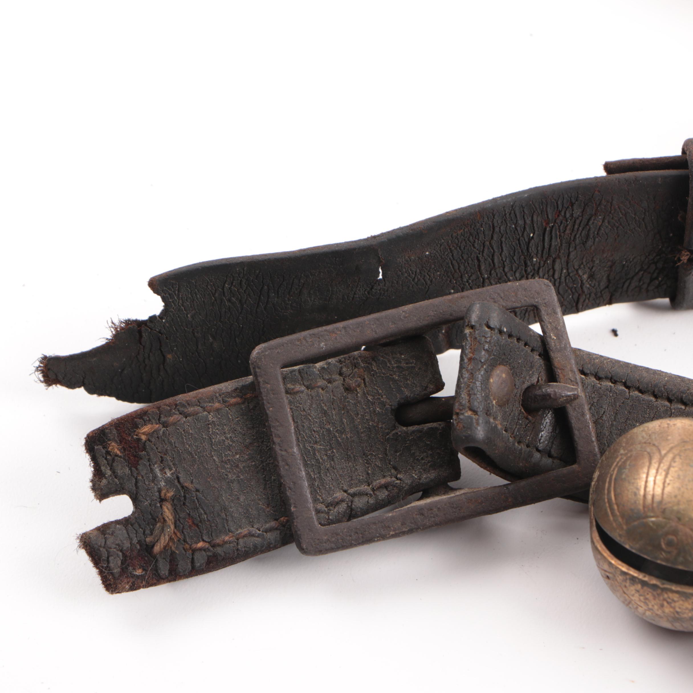 Sleigh Bells on Leather Horse Collar