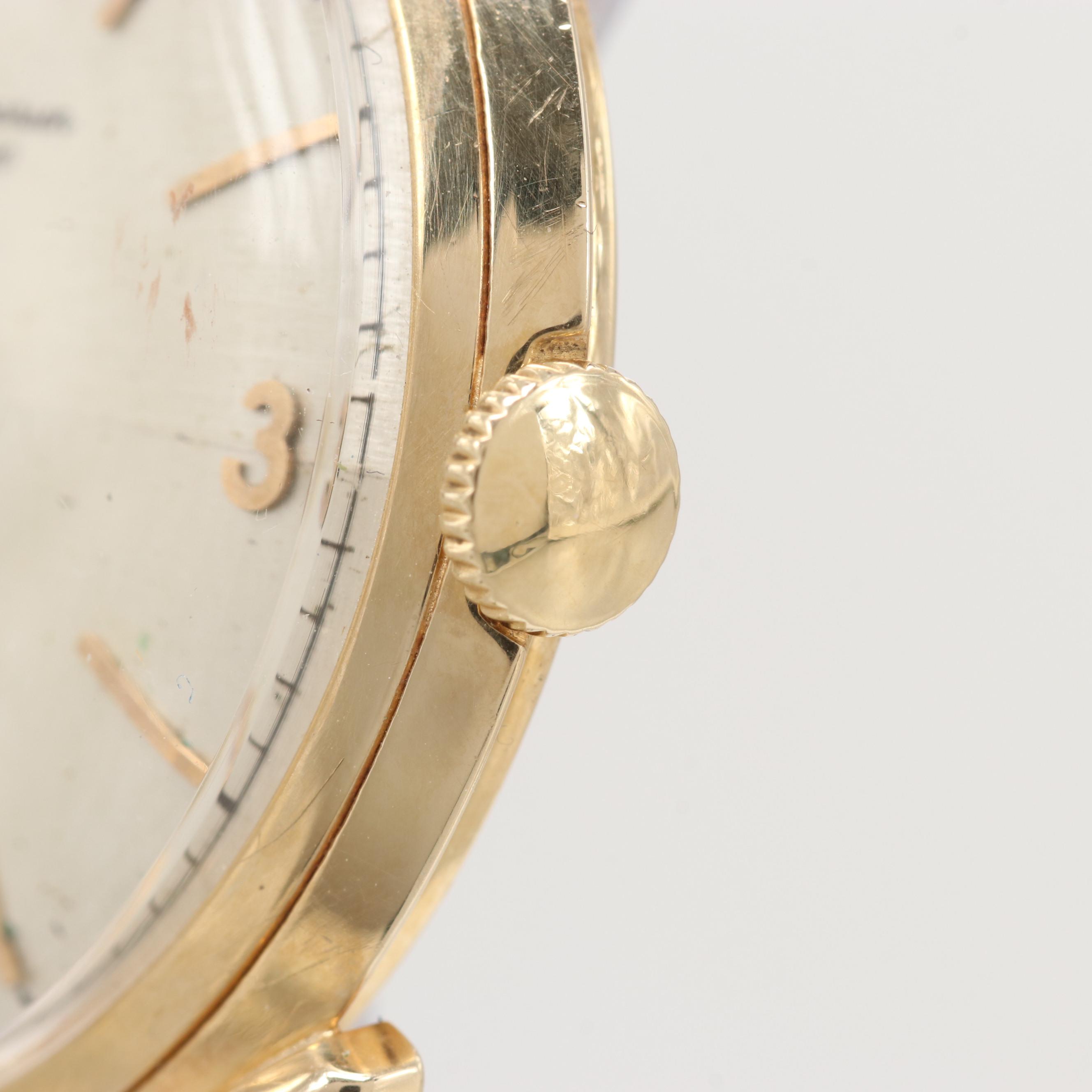 Jules Jurgensen 14K Yellow Gold Stem Wind Wrist Watch