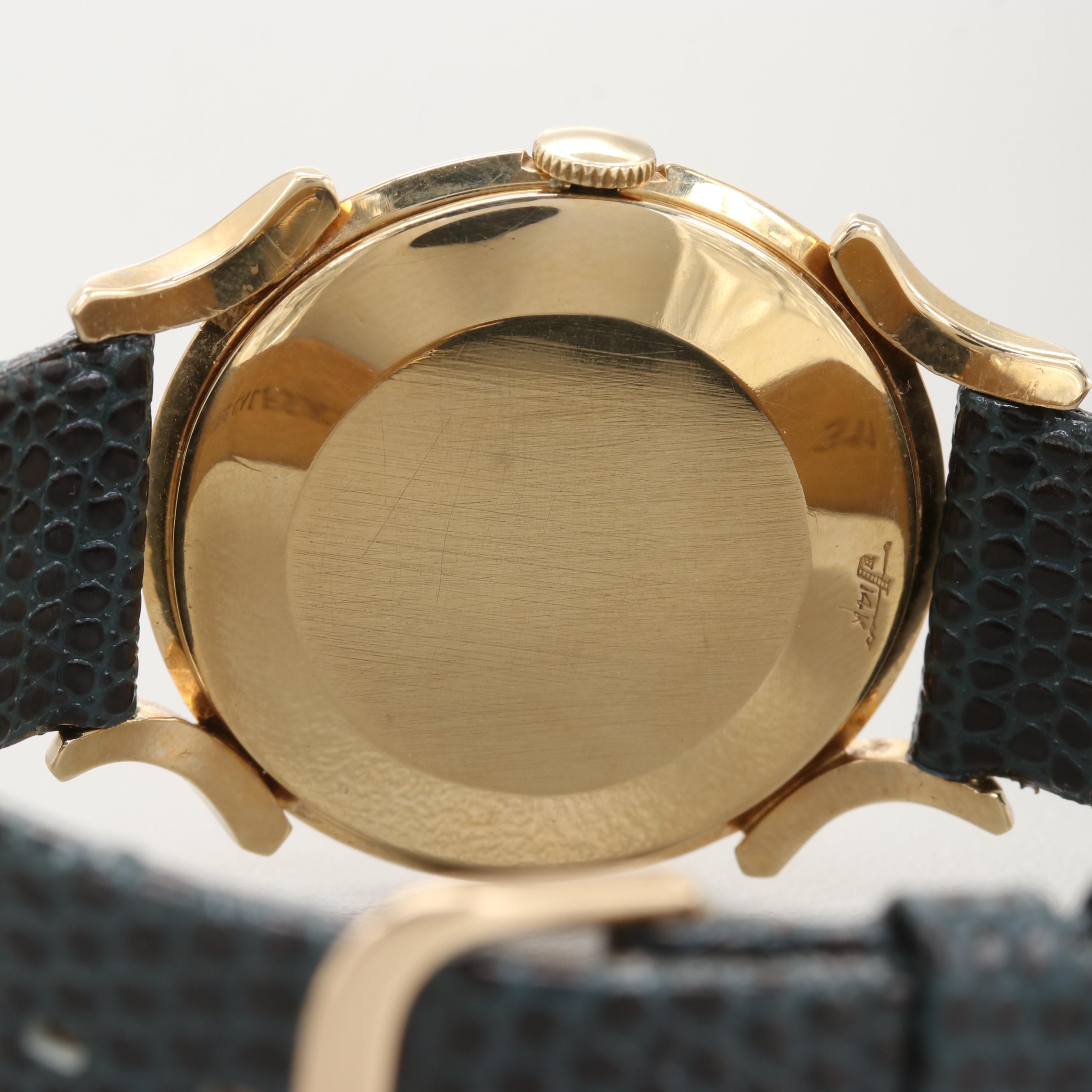 Jules Jurgensen 14K Yellow Gold Stem Wind Wrist Watch