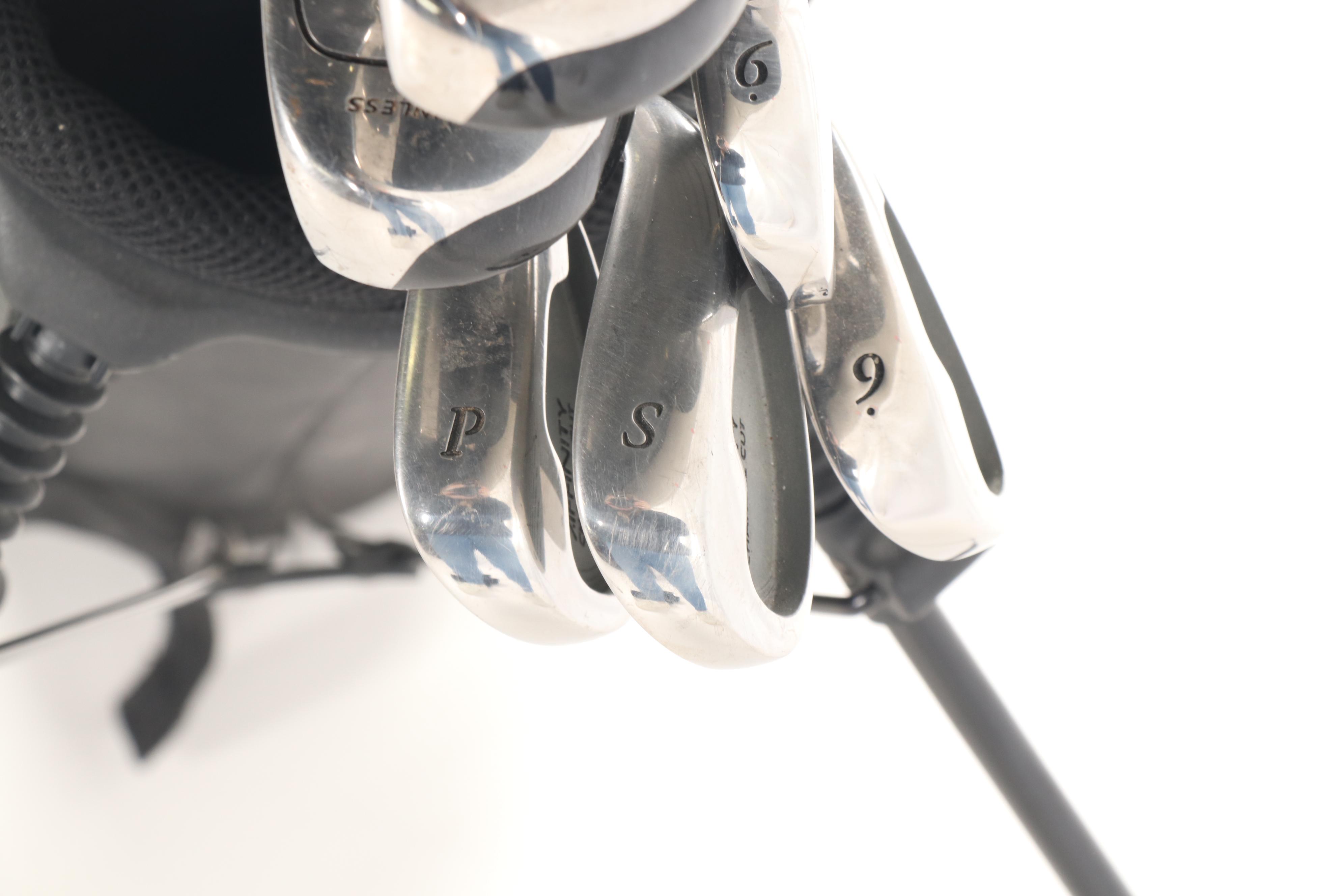 Ladies' Affinity Stainless and Titanium Golf Clubs featuring TaylorMade Putter