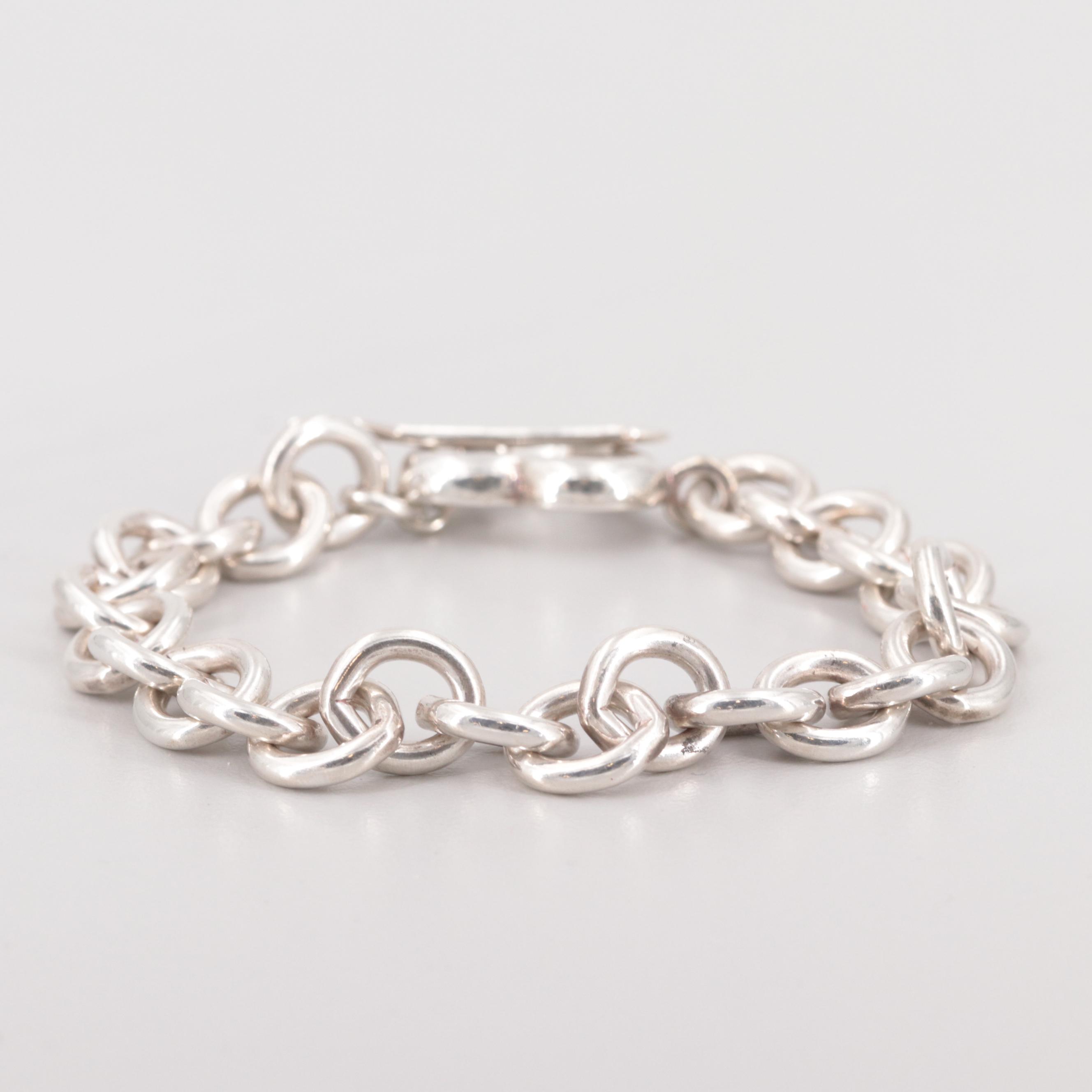 Tiffany & Co Sterling Silver Heart and Arrow Toggle Bracelet