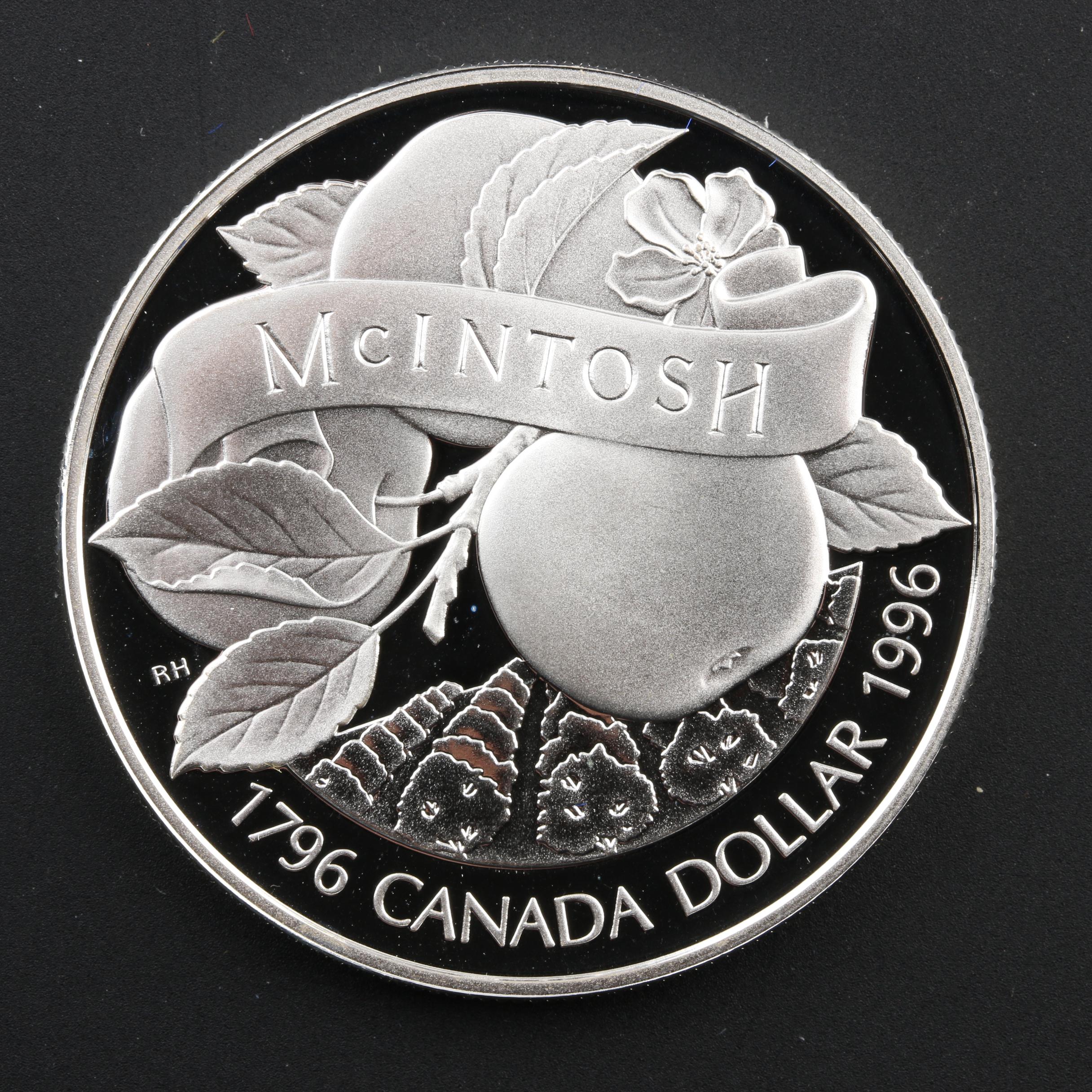 Three Commemorative Silver Proof Canadian Dollar Coins