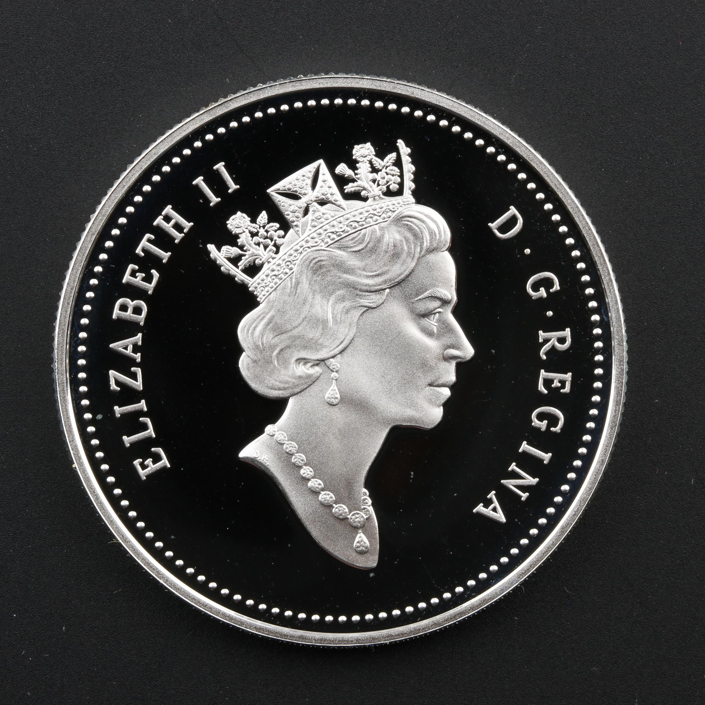 Three Commemorative Silver Proof Canadian Dollar Coins