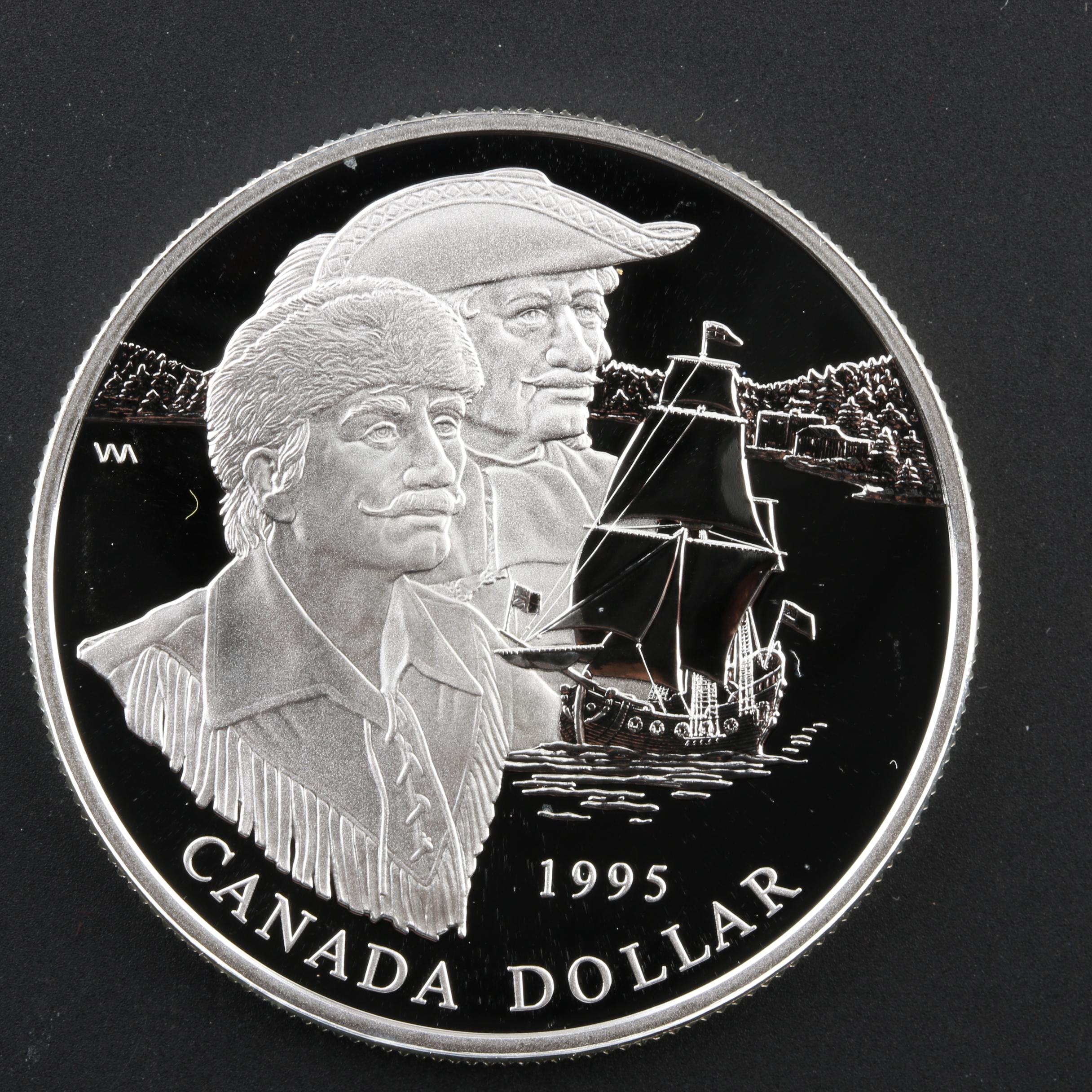 Three Commemorative Silver Proof Canadian Dollar Coins