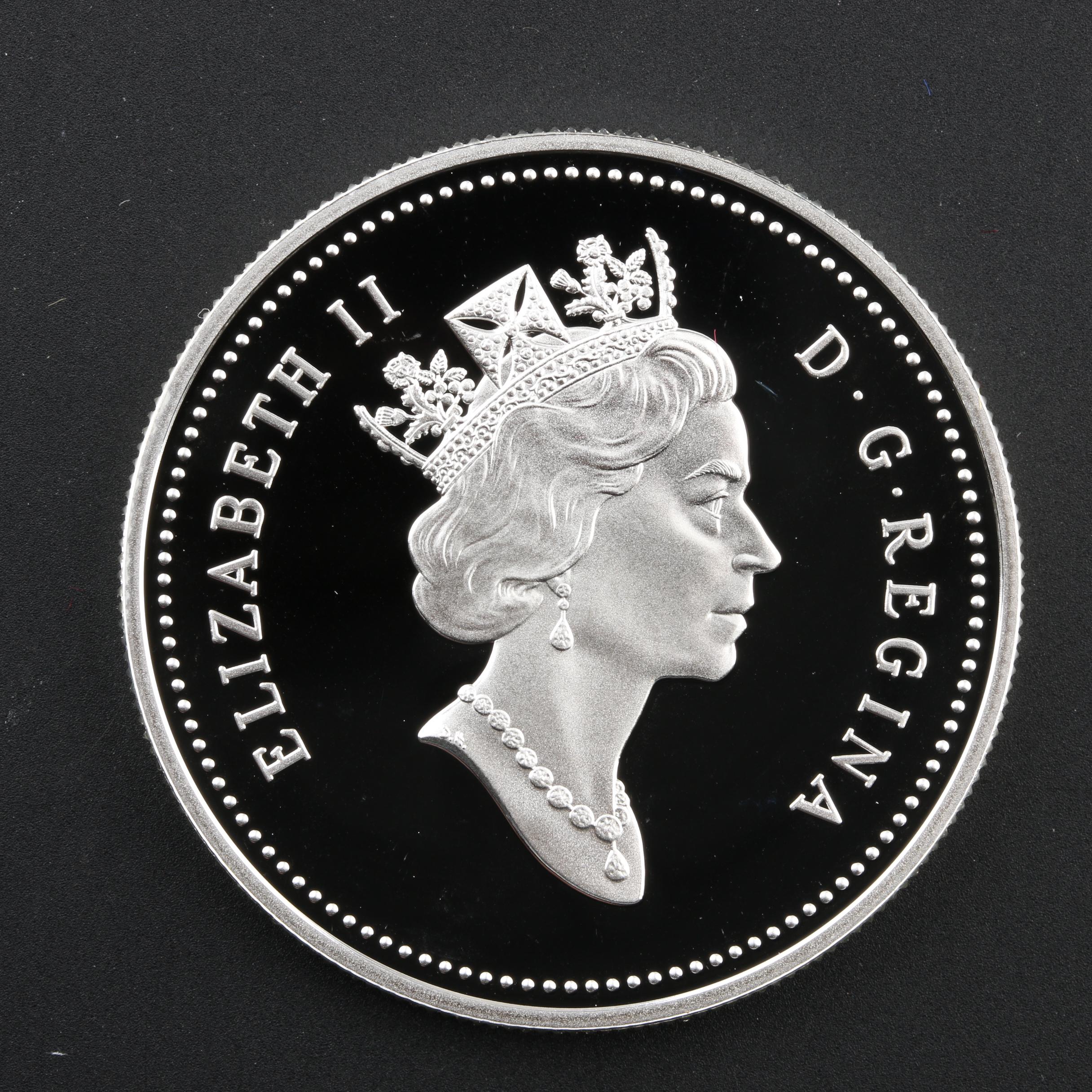 Three Commemorative Silver Proof Canadian Dollar Coins