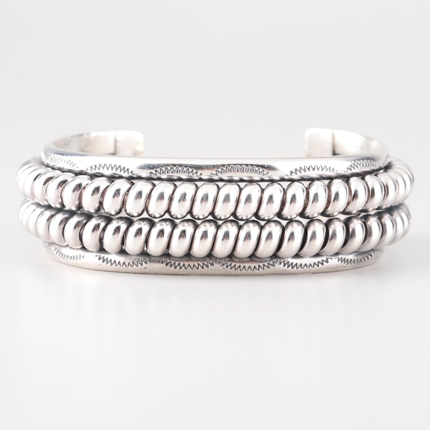 Southwestern Style Sterling Silver Cuff Bracelet