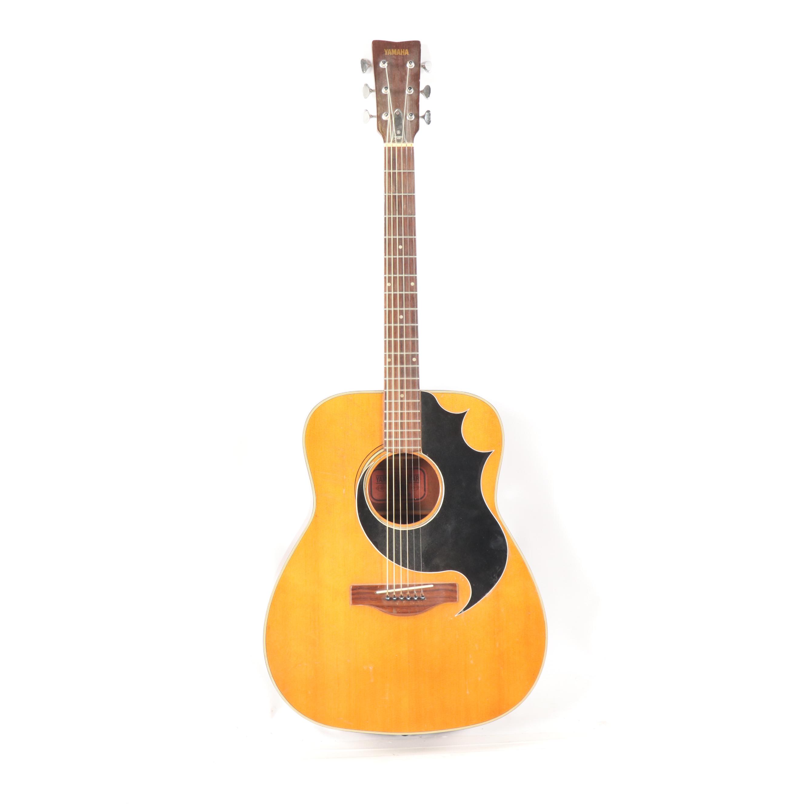 Yamaha FG-180 Red Label Acoustic Guitar with Bat Wing Pickguard 1960s/1970s