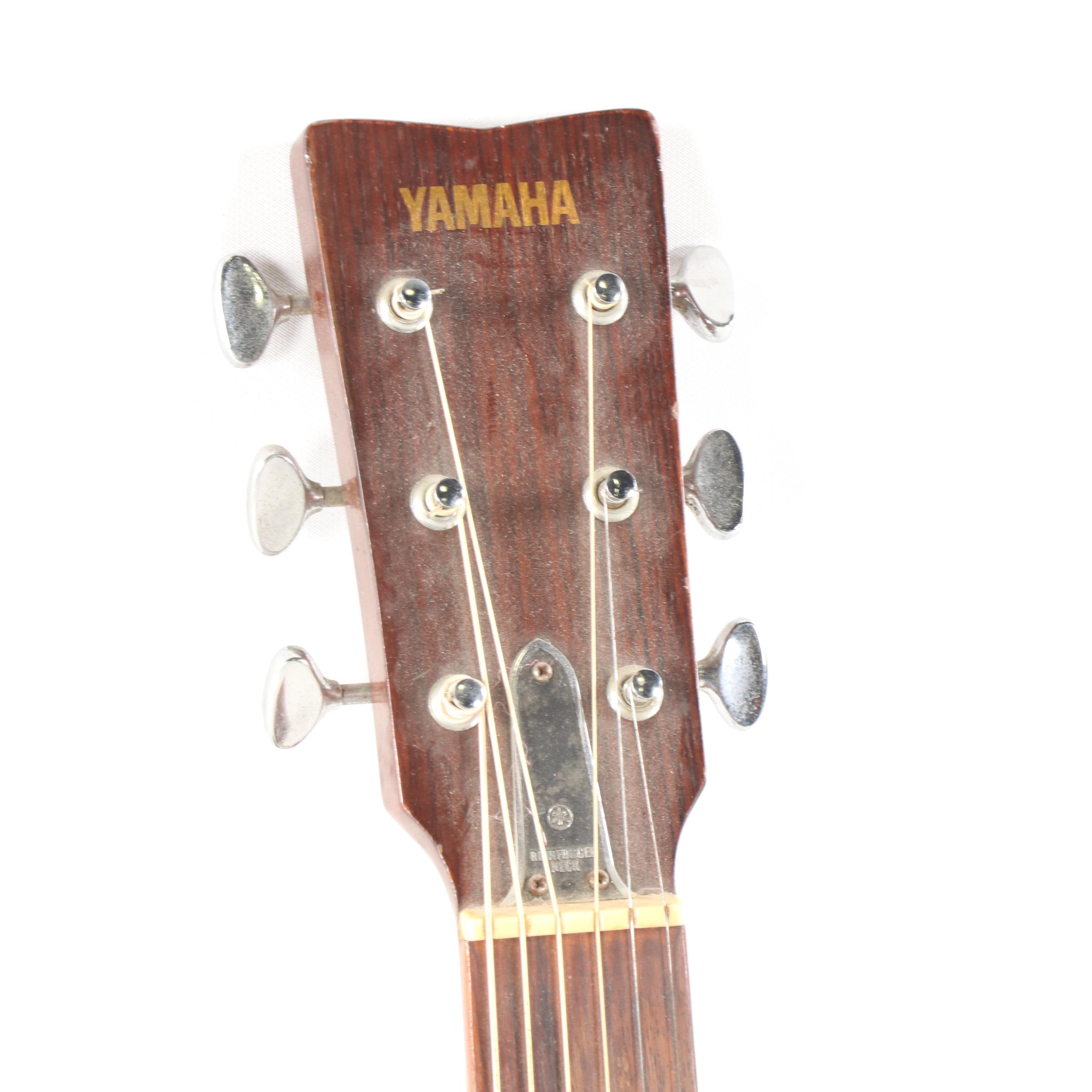 Yamaha FG-180 Red Label Acoustic Guitar with Bat Wing Pickguard 1960s/1970s