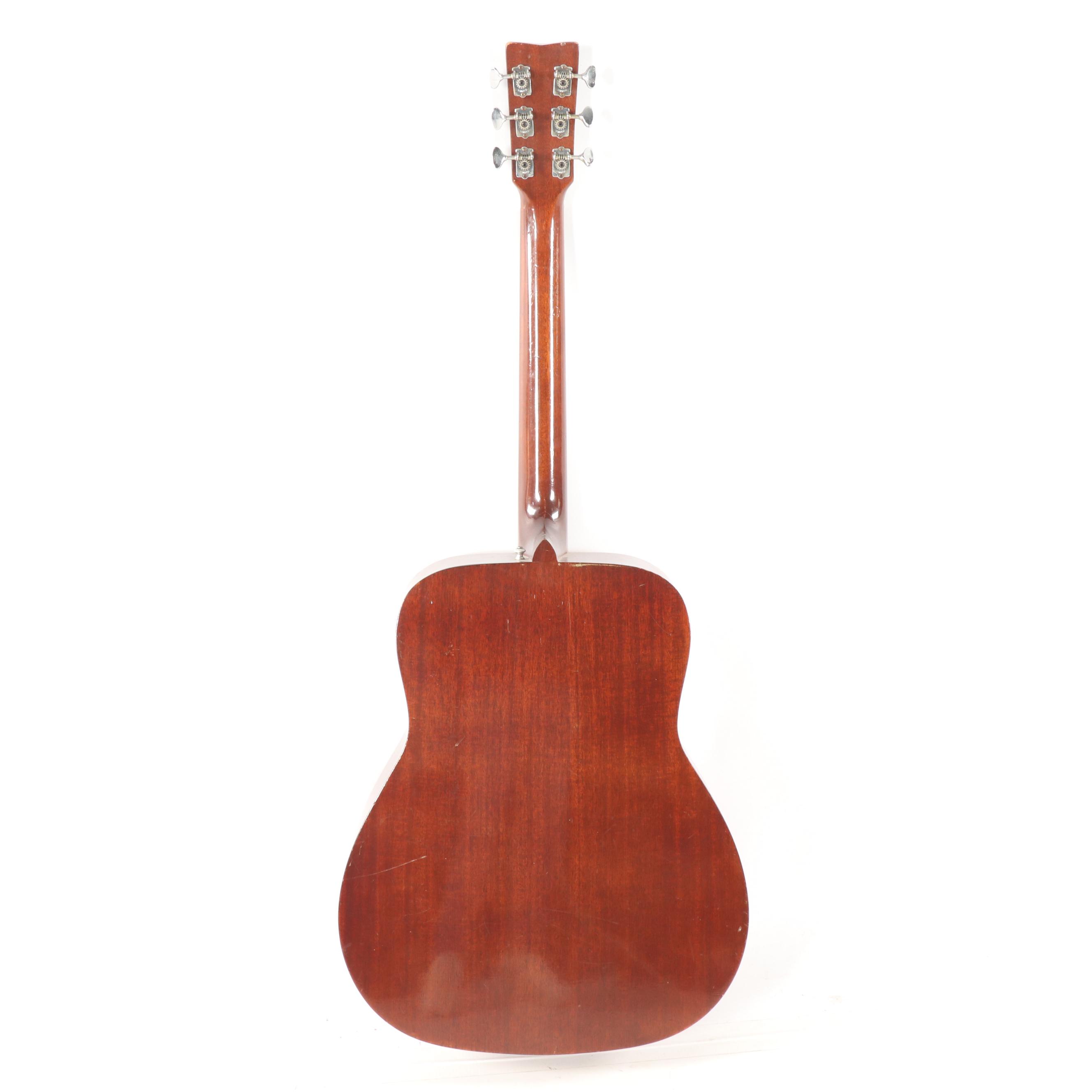 Yamaha FG-180 Red Label Acoustic Guitar with Bat Wing Pickguard 1960s/1970s