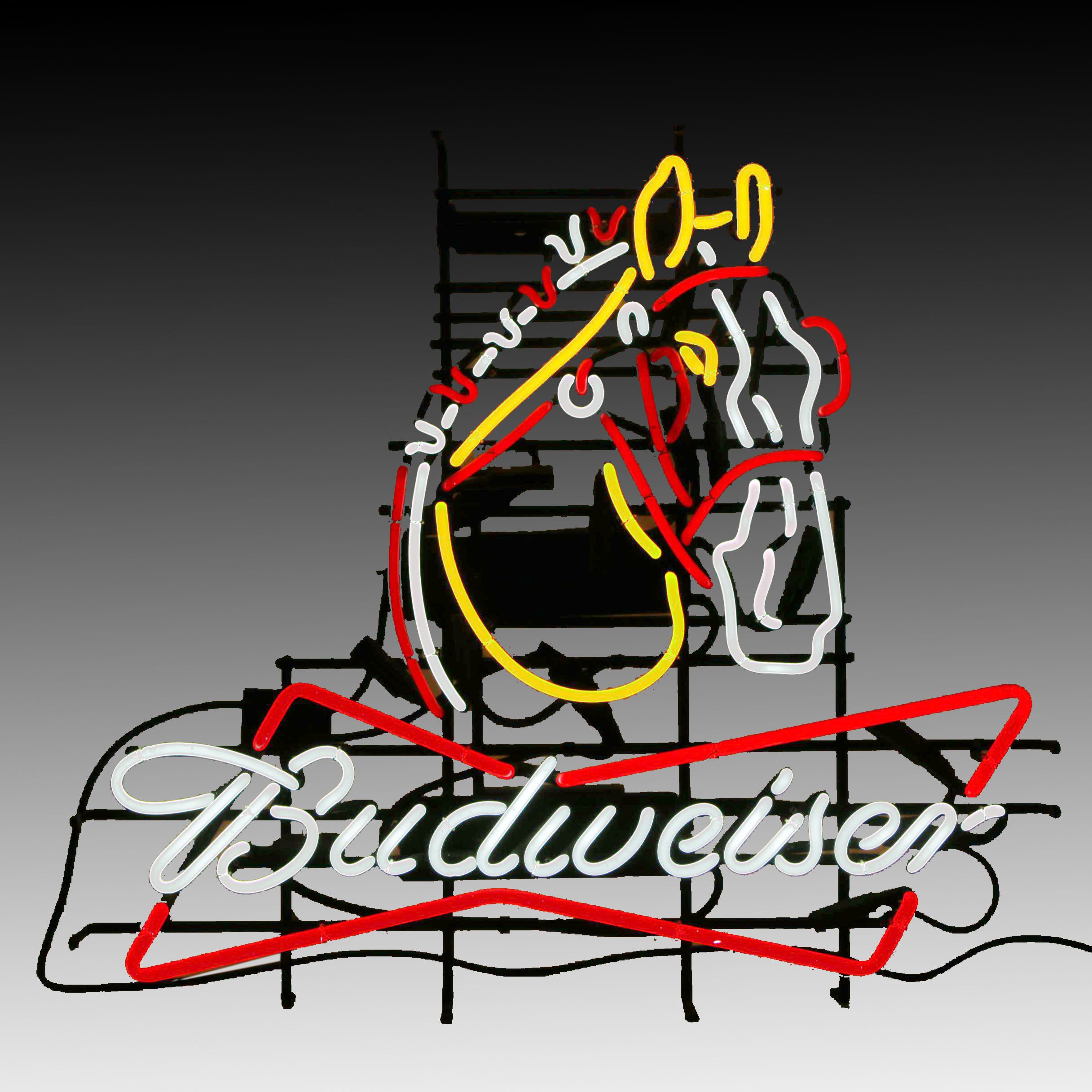Budweiser Clydesdale Neon Beer Sign