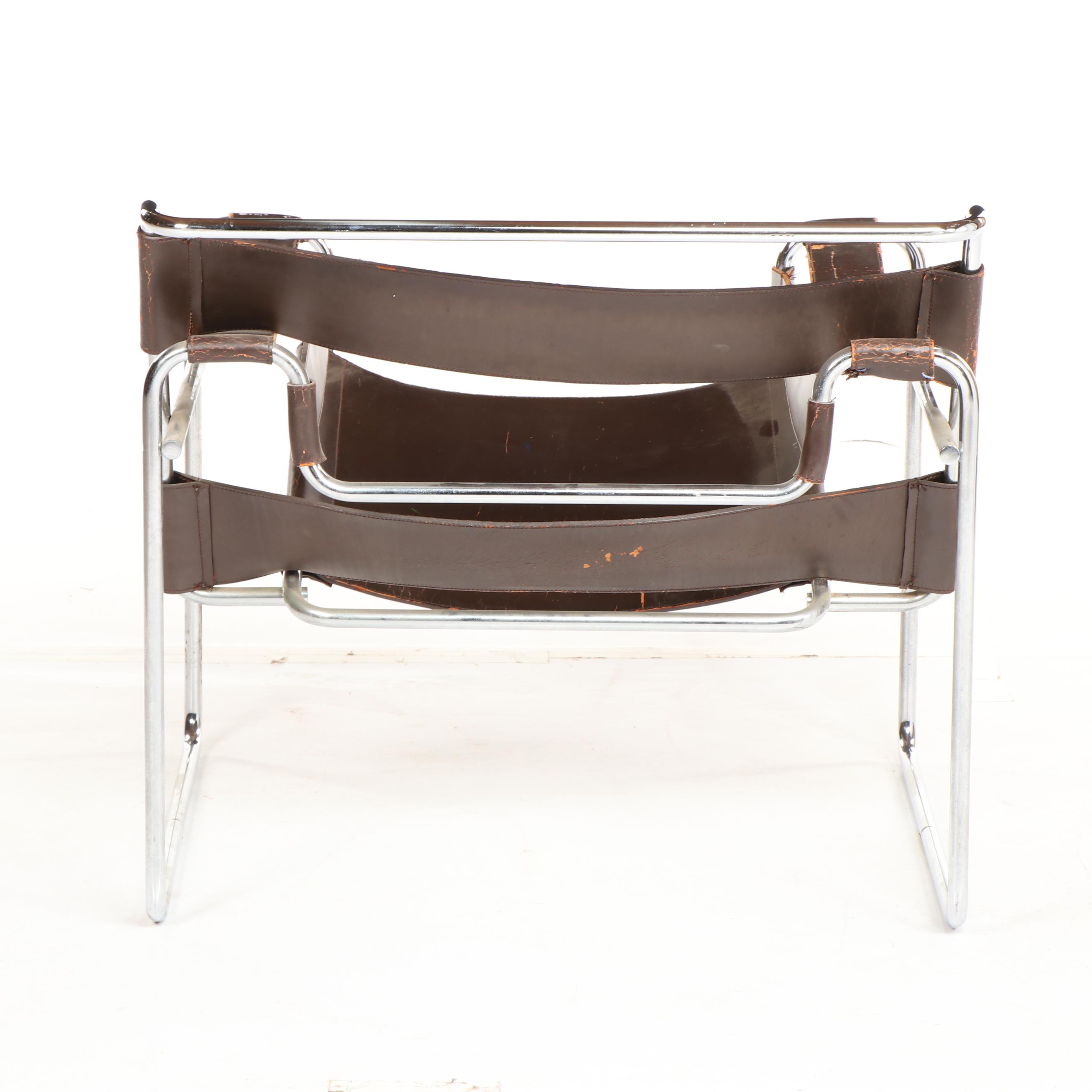 Marcel Breuer "Wassily" Metal and Leather Chair for Stendig, Mid-20th Century