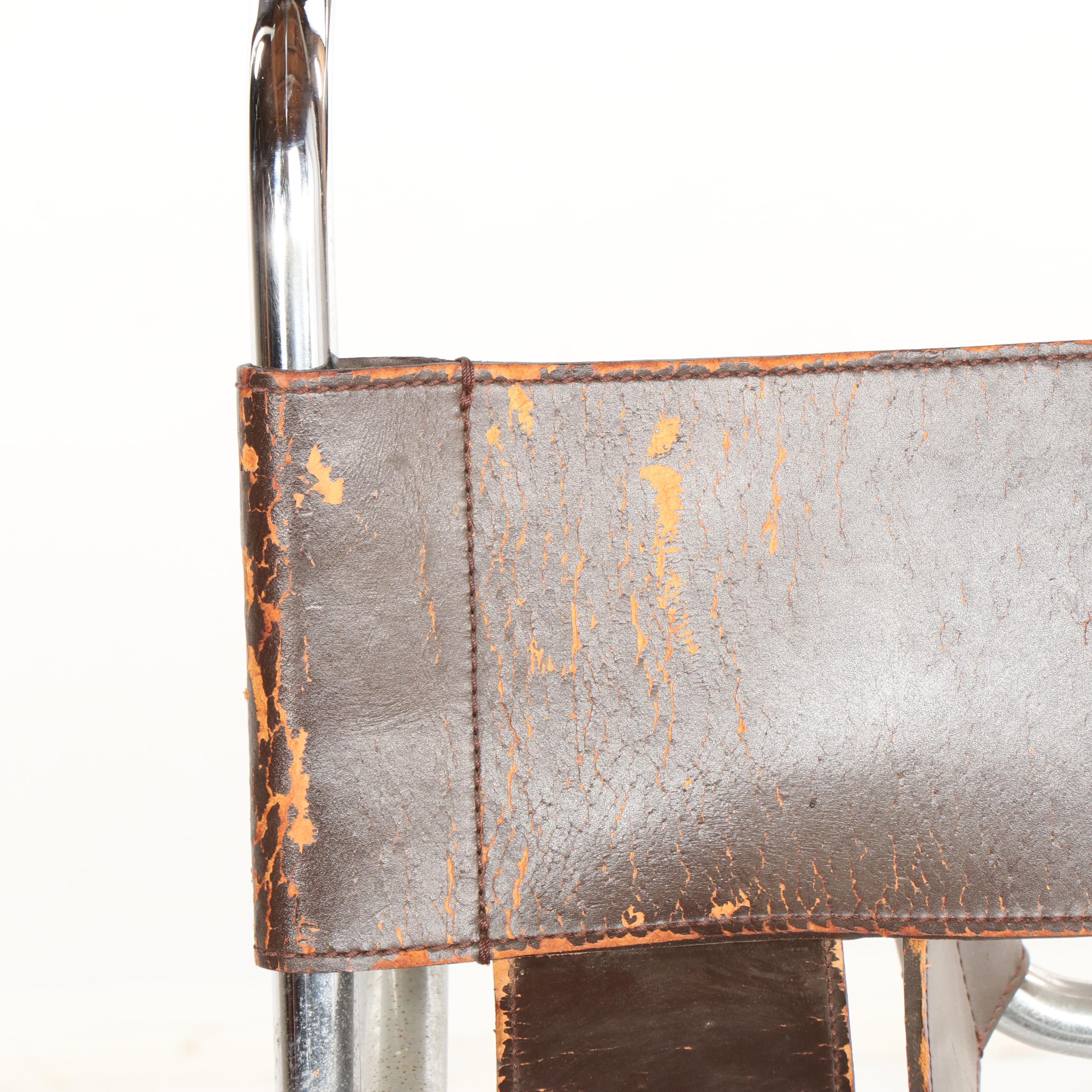 Marcel Breuer "Wassily" Metal and Leather Chair for Stendig, Mid-20th Century