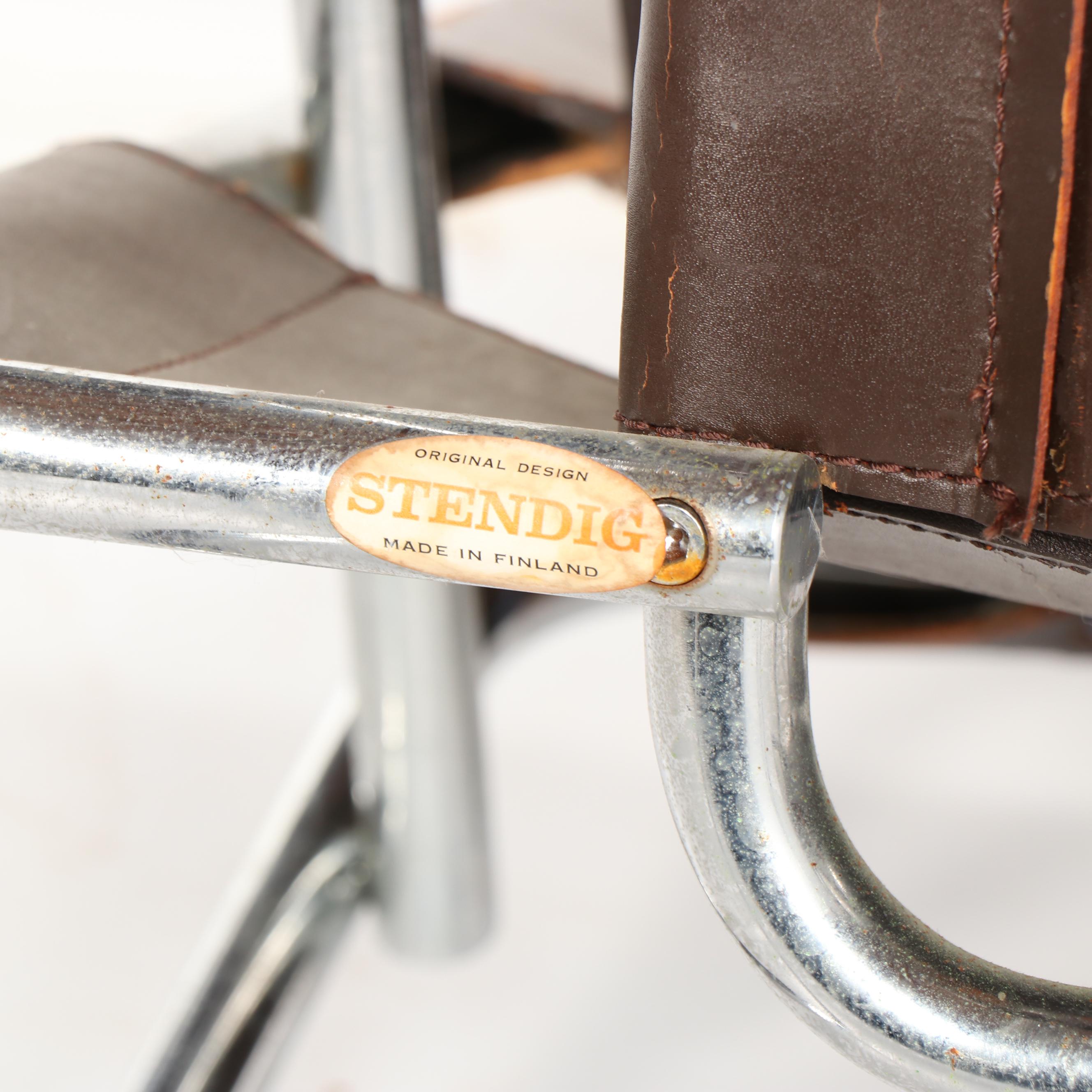 Marcel Breuer "Wassily" Metal and Leather Chair for Stendig, Mid-20th Century