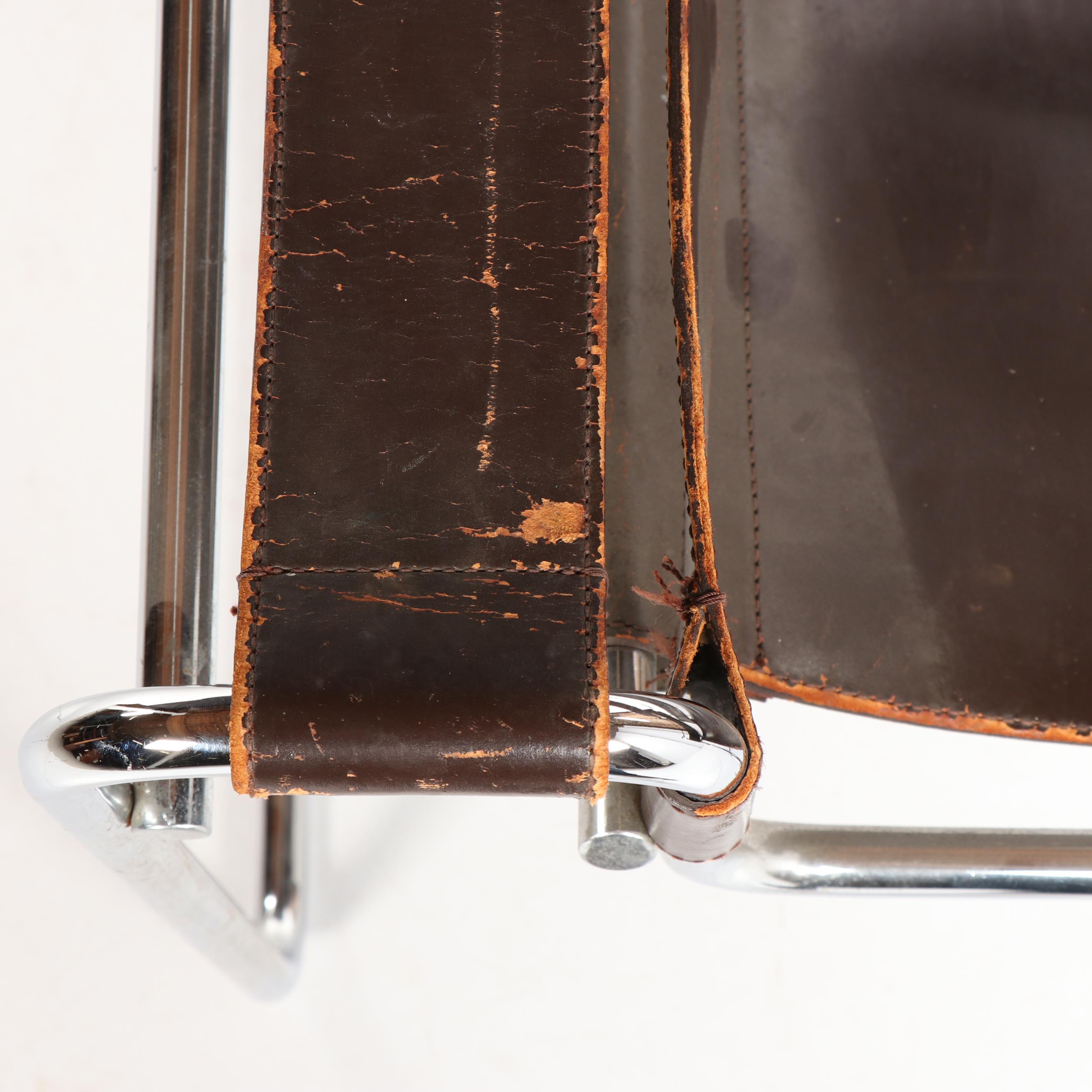 Marcel Breuer "Wassily" Metal and Leather Chair for Stendig, Mid-20th Century