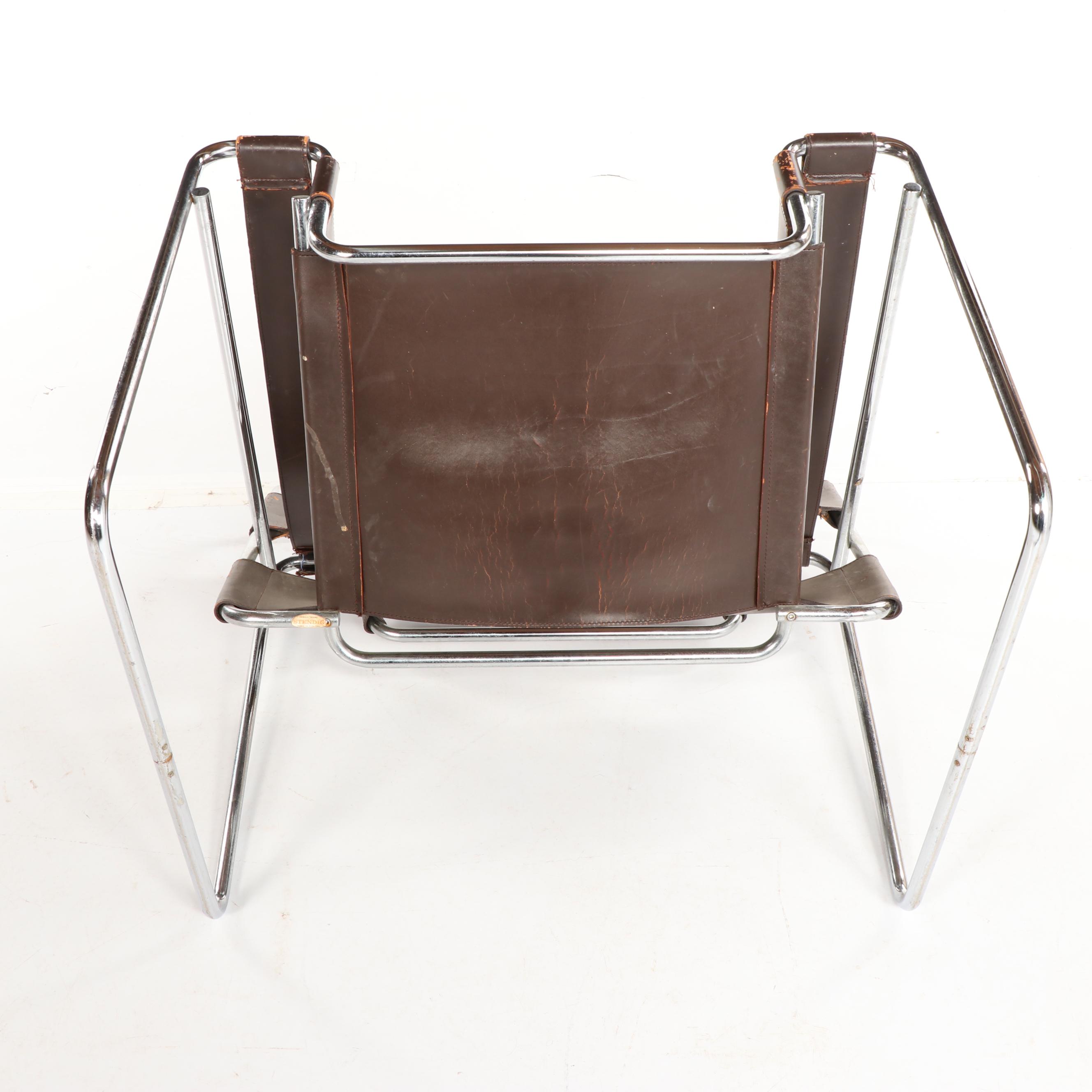 Marcel Breuer "Wassily" Metal and Leather Chair for Stendig, Mid-20th Century