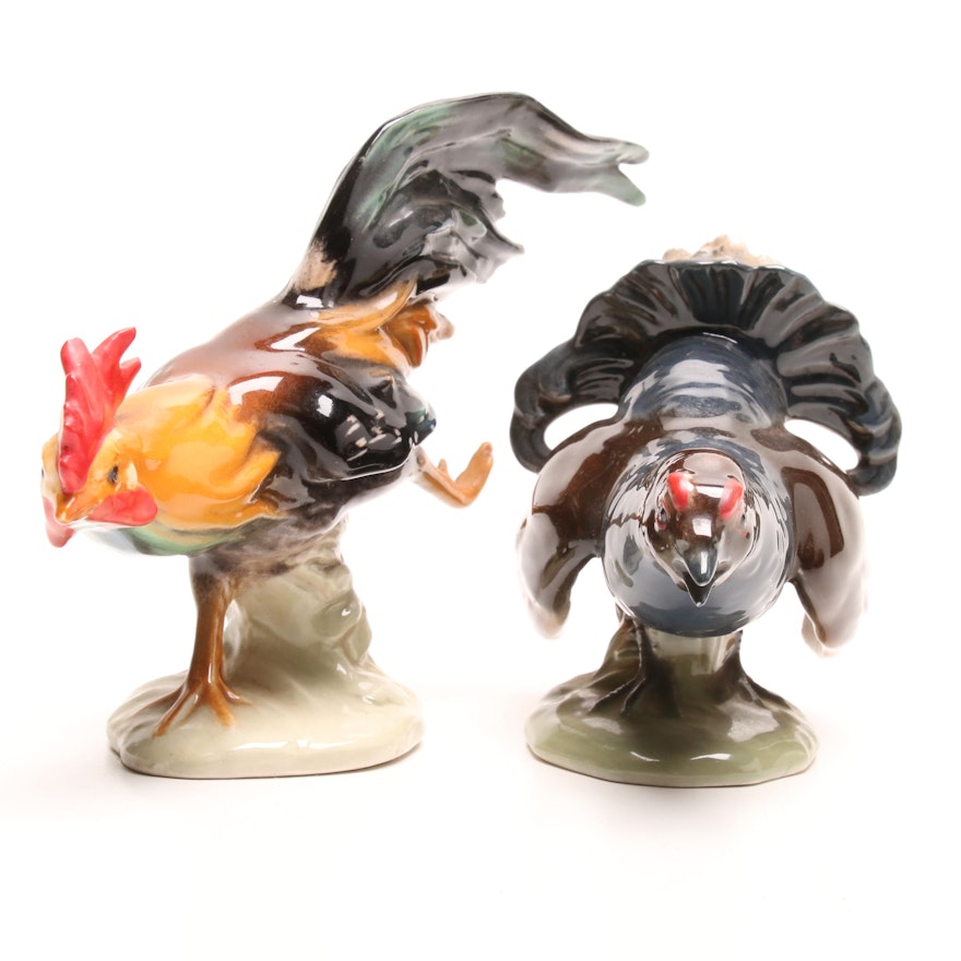 Goebel Rooster and Hen Figurines