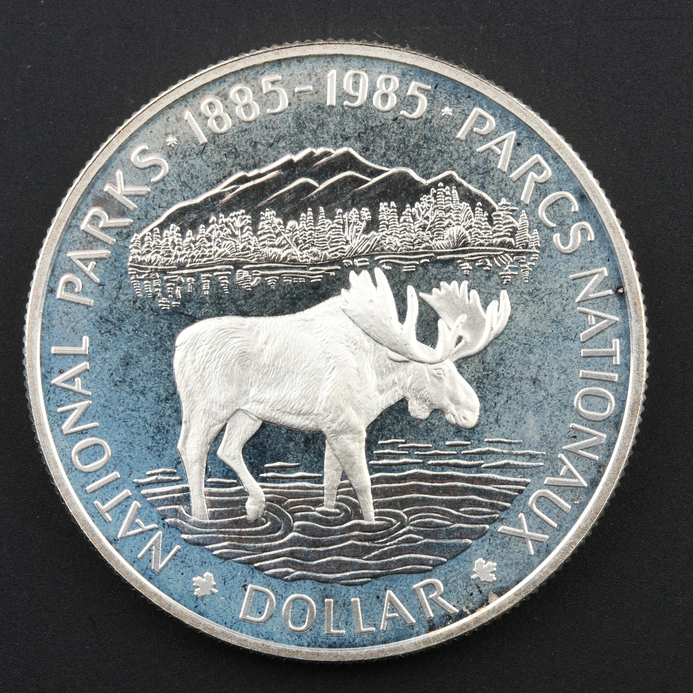 Five Commemorative Silver Proof Canadian Dollar Coins