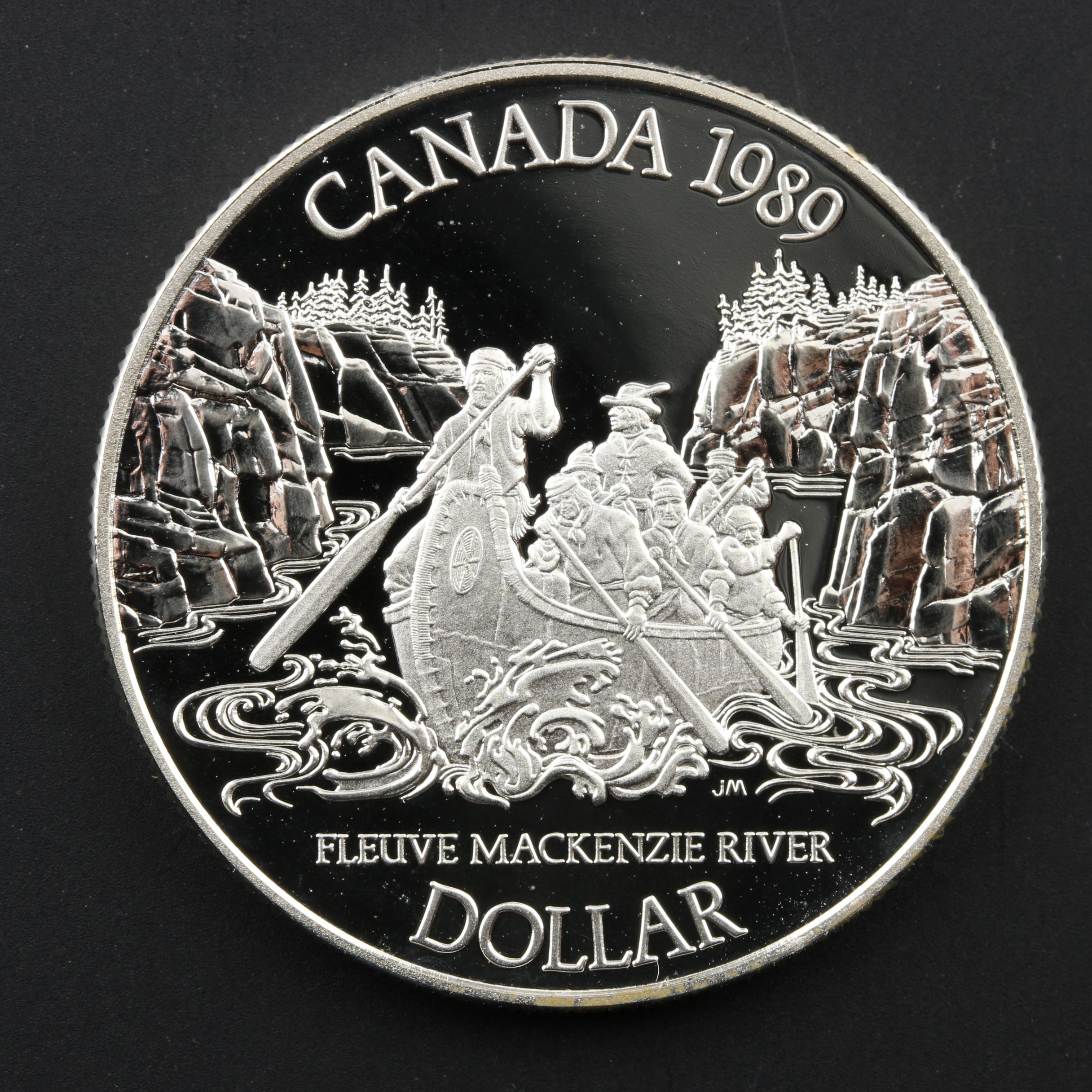 Five Commemorative Silver Proof Canadian Dollar Coins