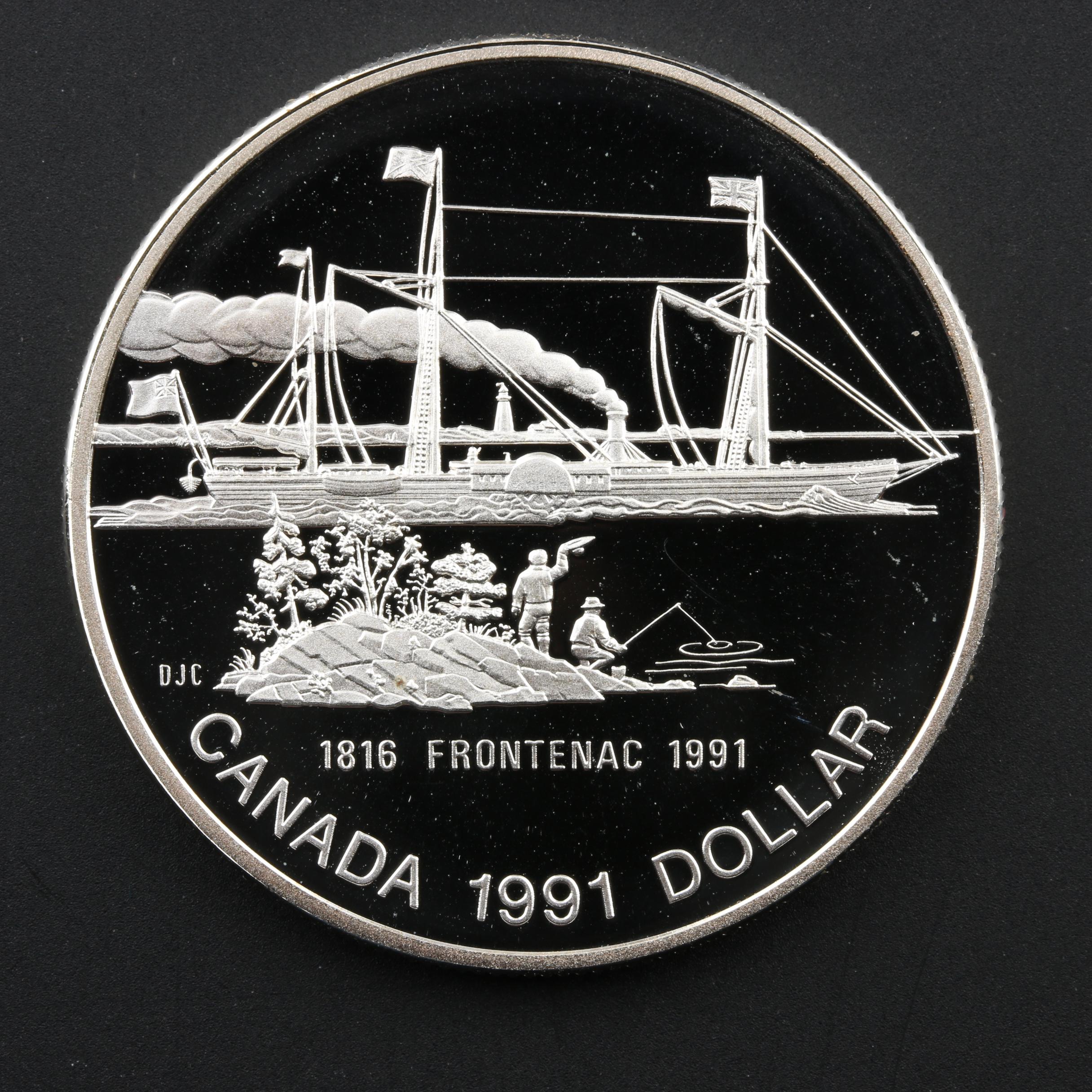 Five Commemorative Silver Proof Canadian Dollar Coins