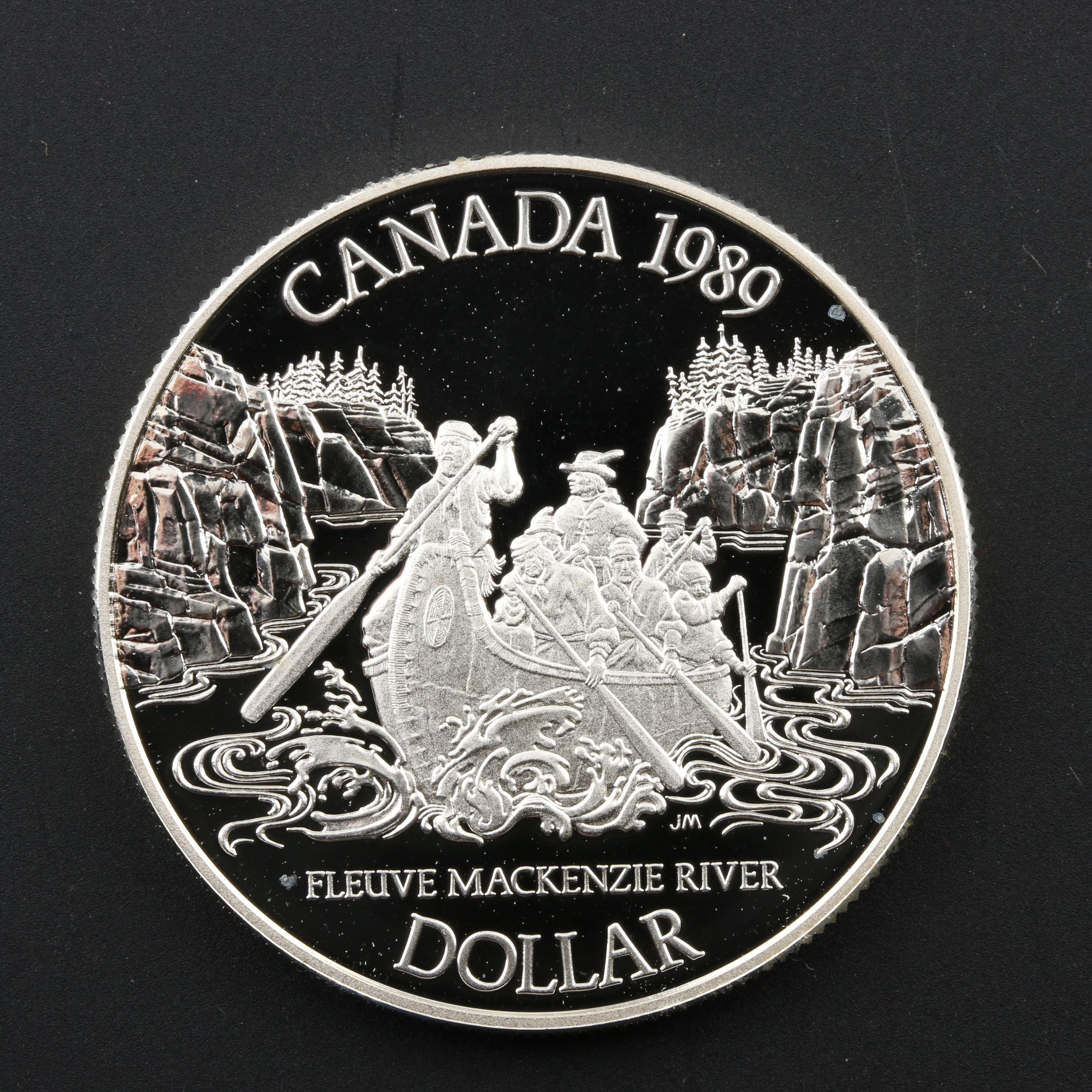 Five Commemorative Silver Proof Canadian Dollar Coins
