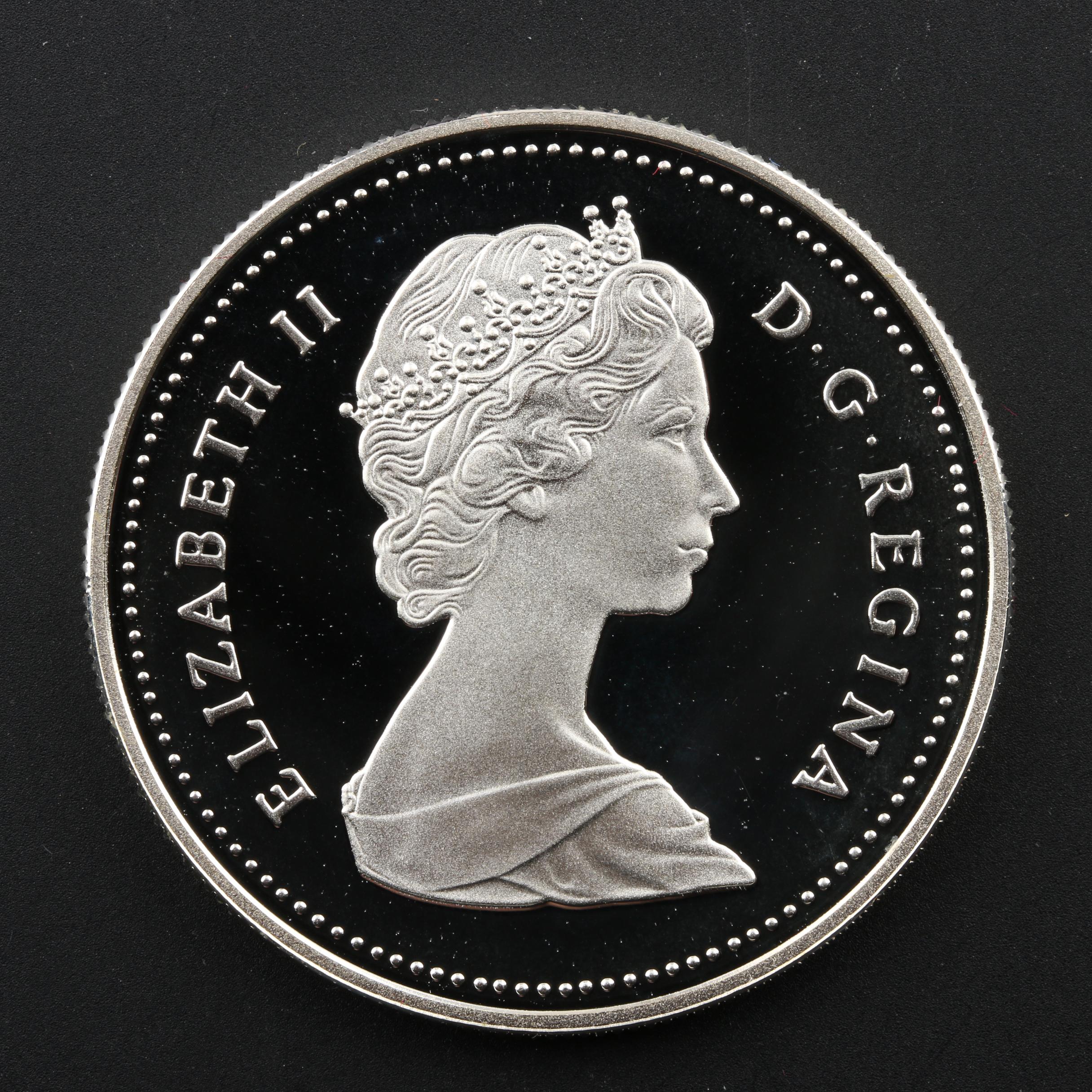 Five Commemorative Silver Proof Canadian Dollar Coins