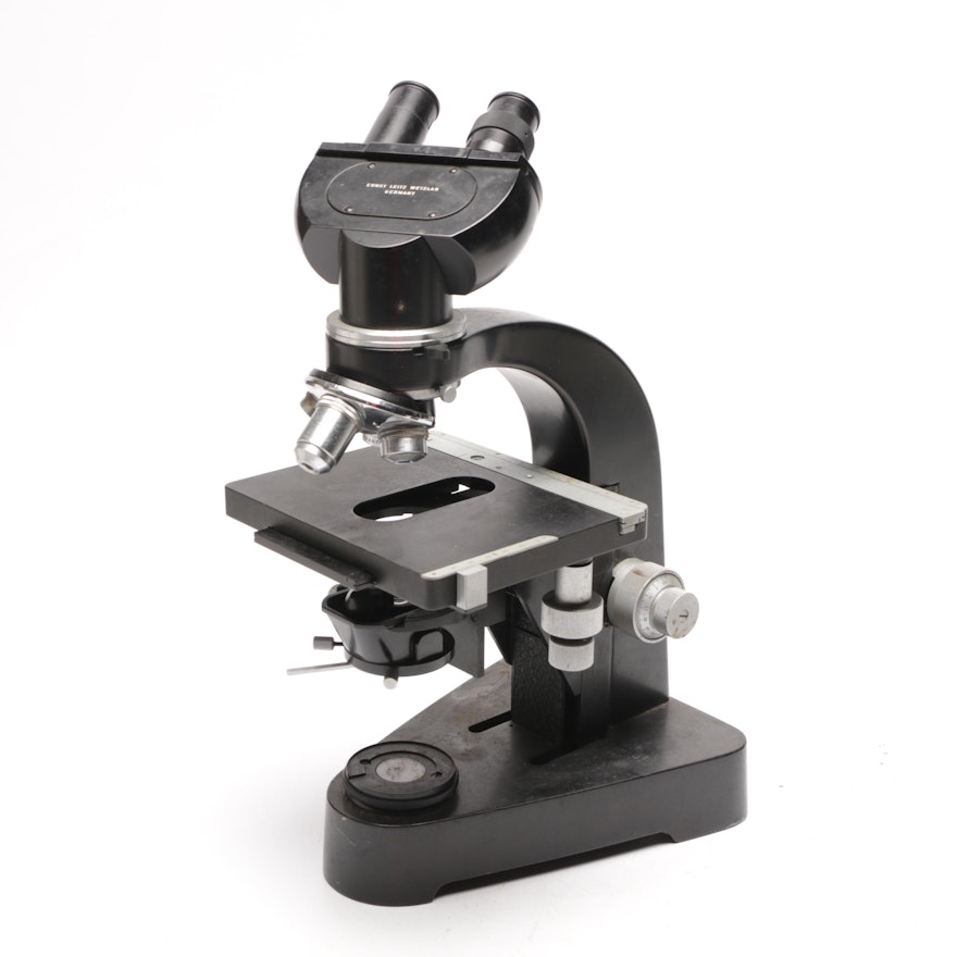 Vintage German Manufactured Ernst Leitz Wetzlar Binocular Mocroscope