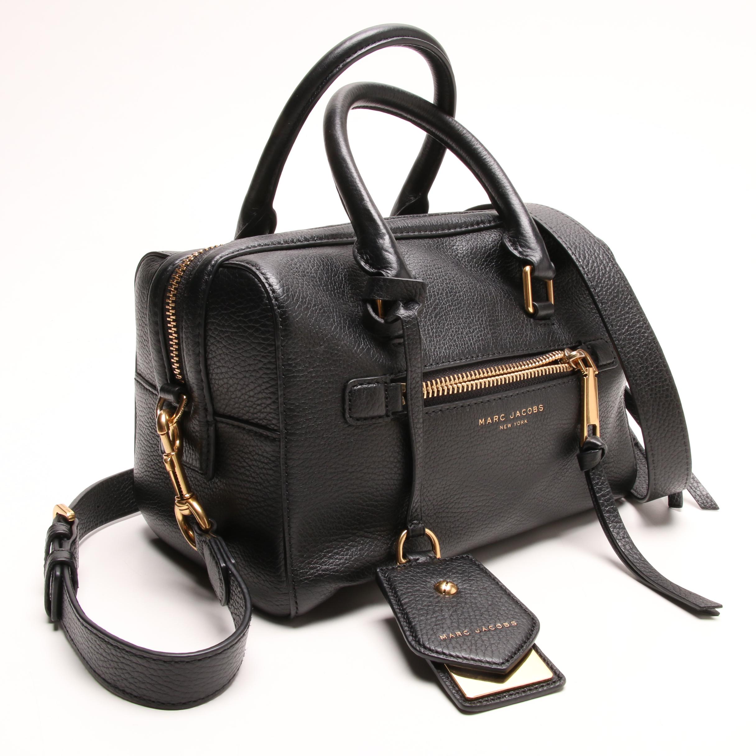 Marc Jacobs Small Bauletto Black Leather Satchel