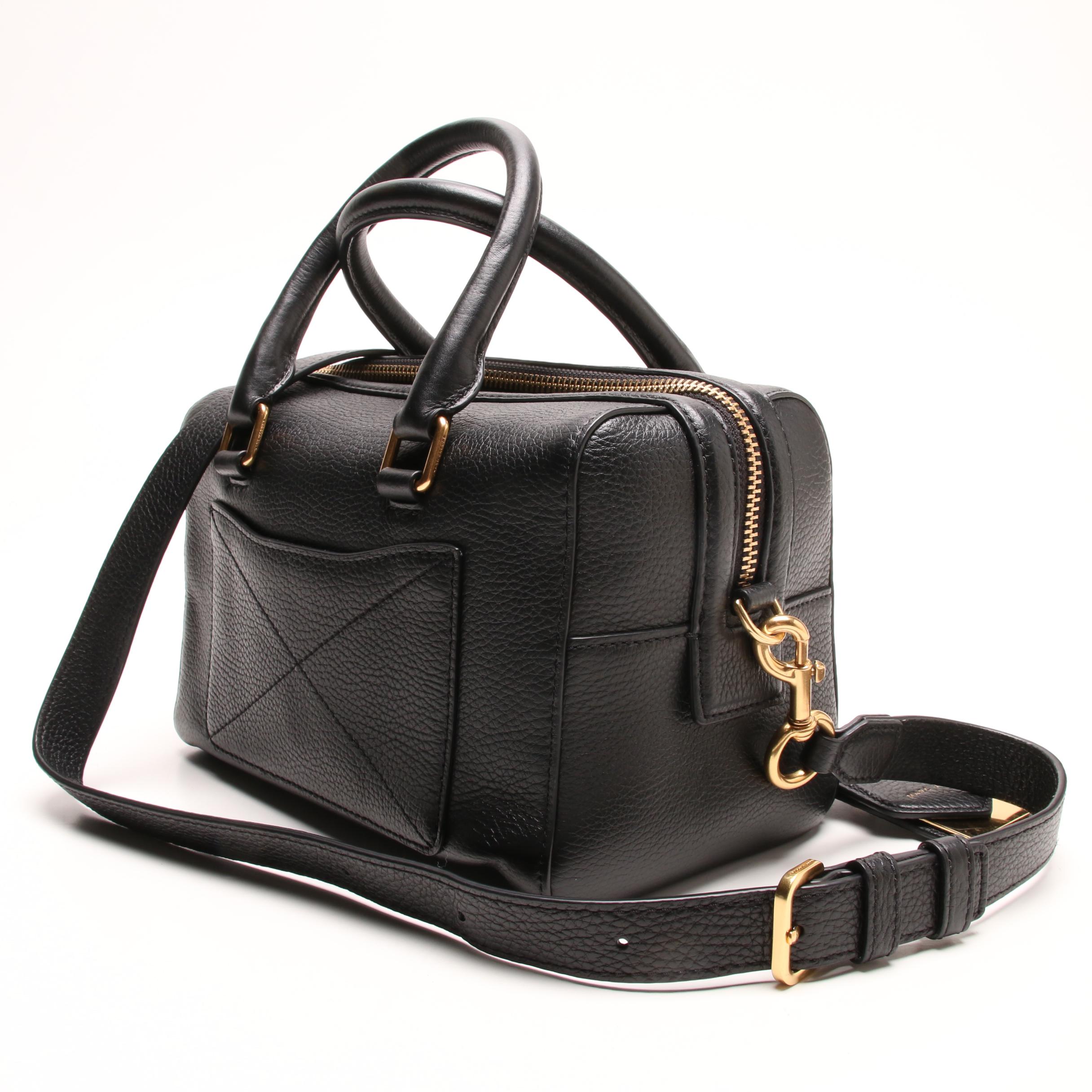 Marc Jacobs Small Bauletto Black Leather Satchel