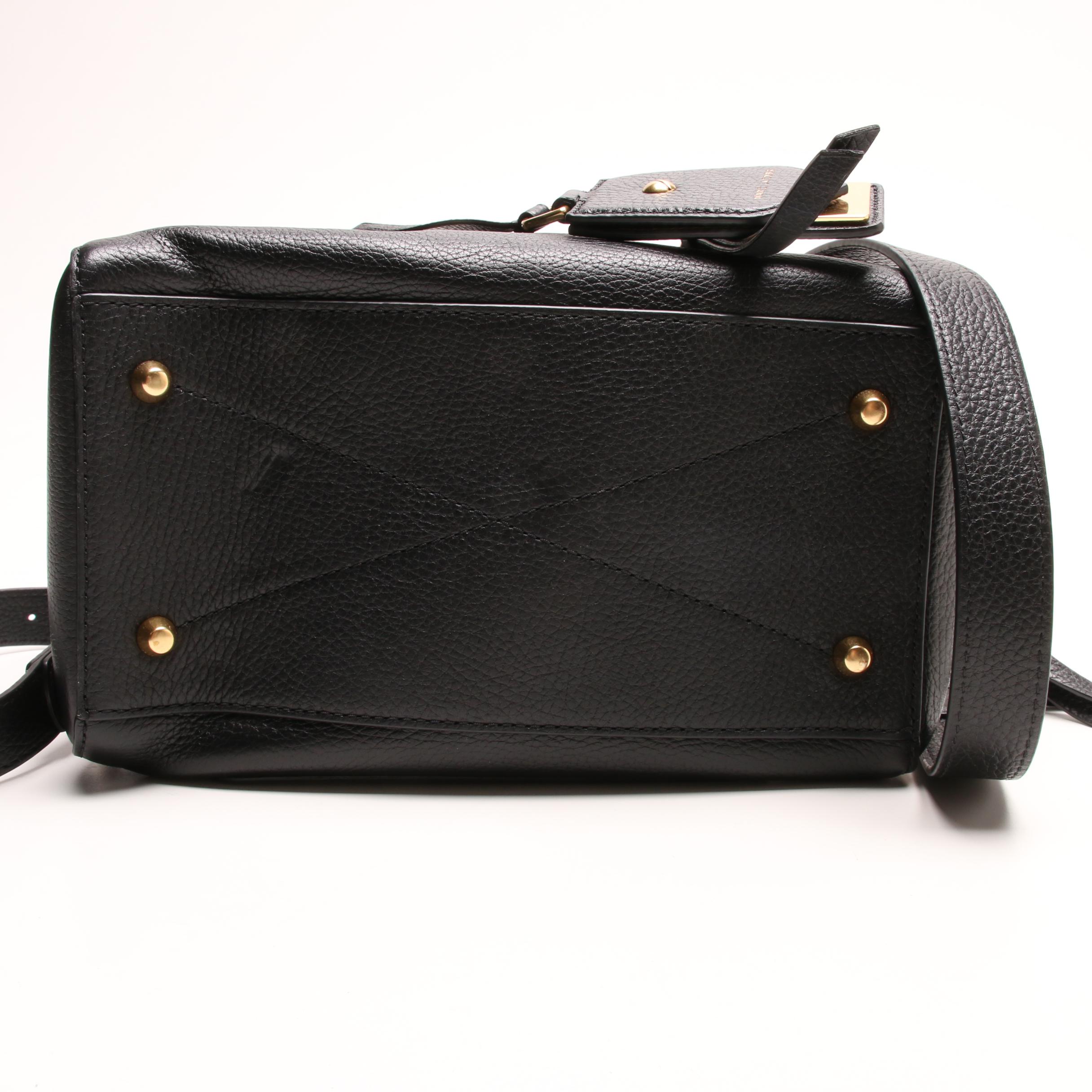 Marc Jacobs Small Bauletto Black Leather Satchel