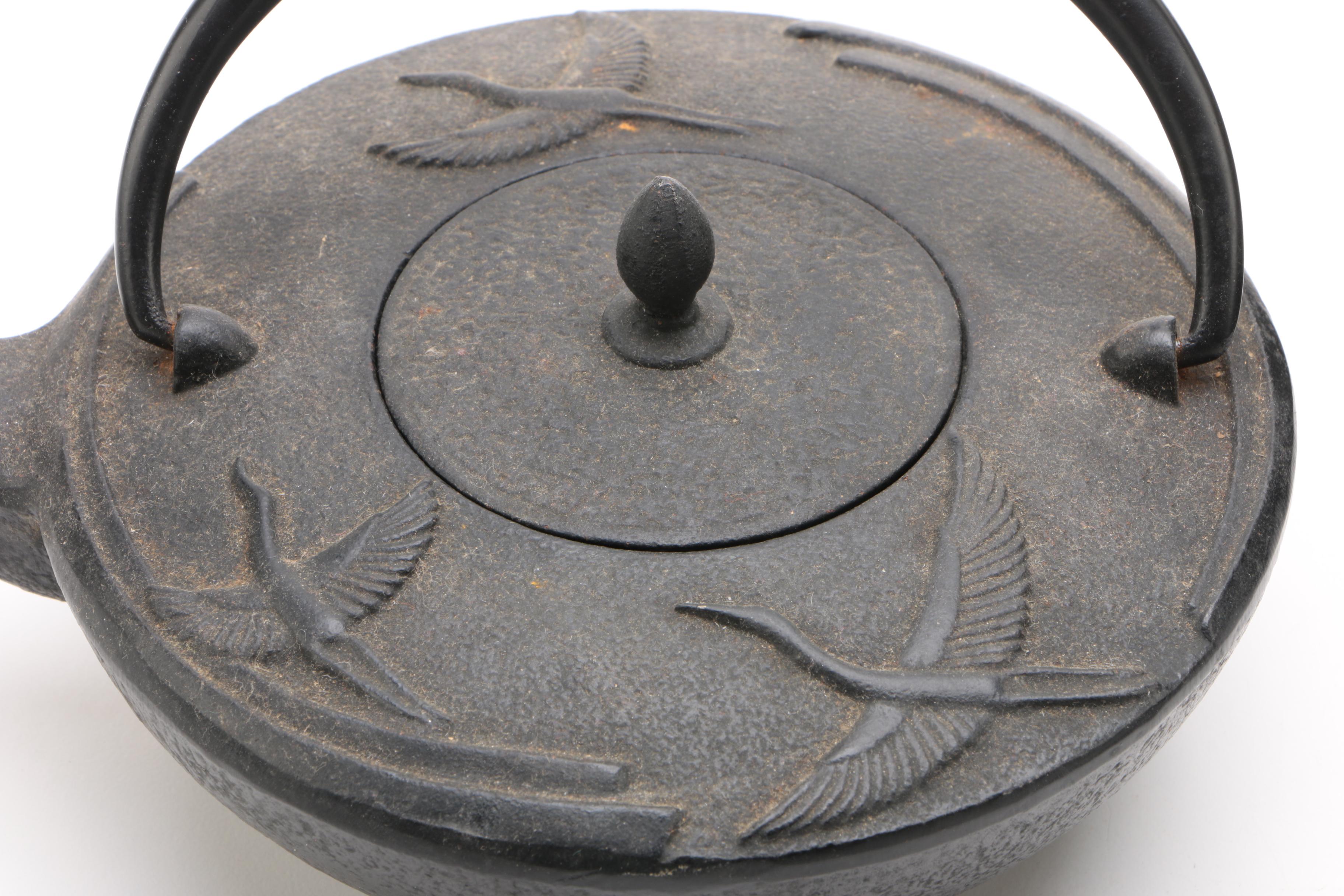 Japanese Cast Iron and Enameled Tea Kettles