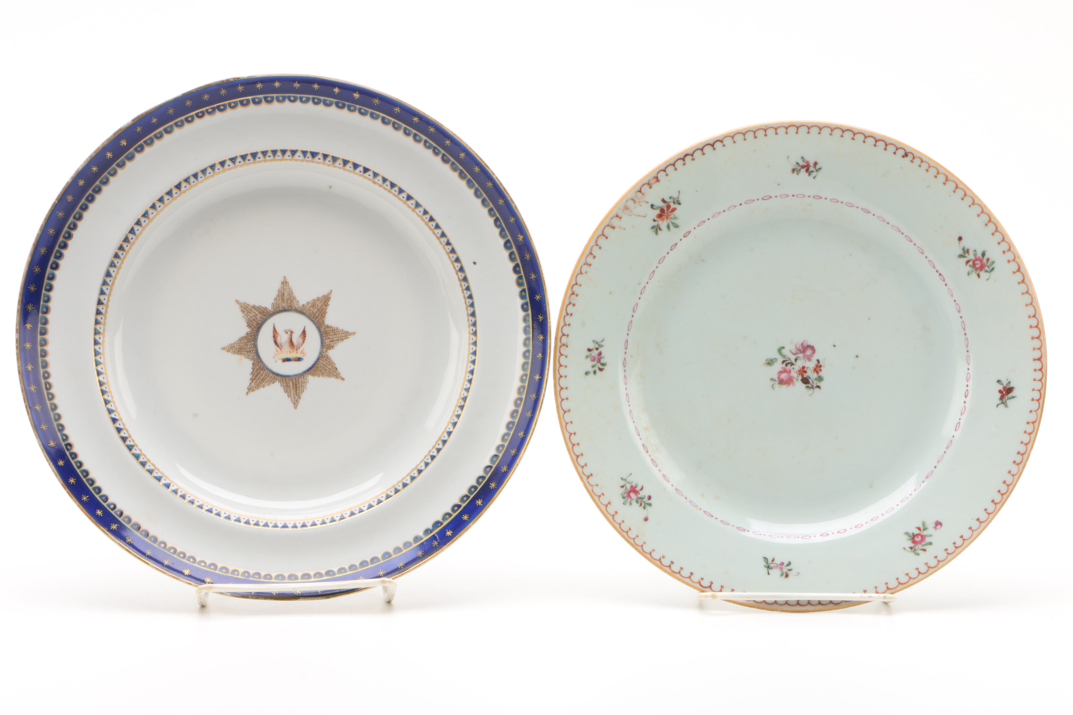 Painted Ironstone Plates