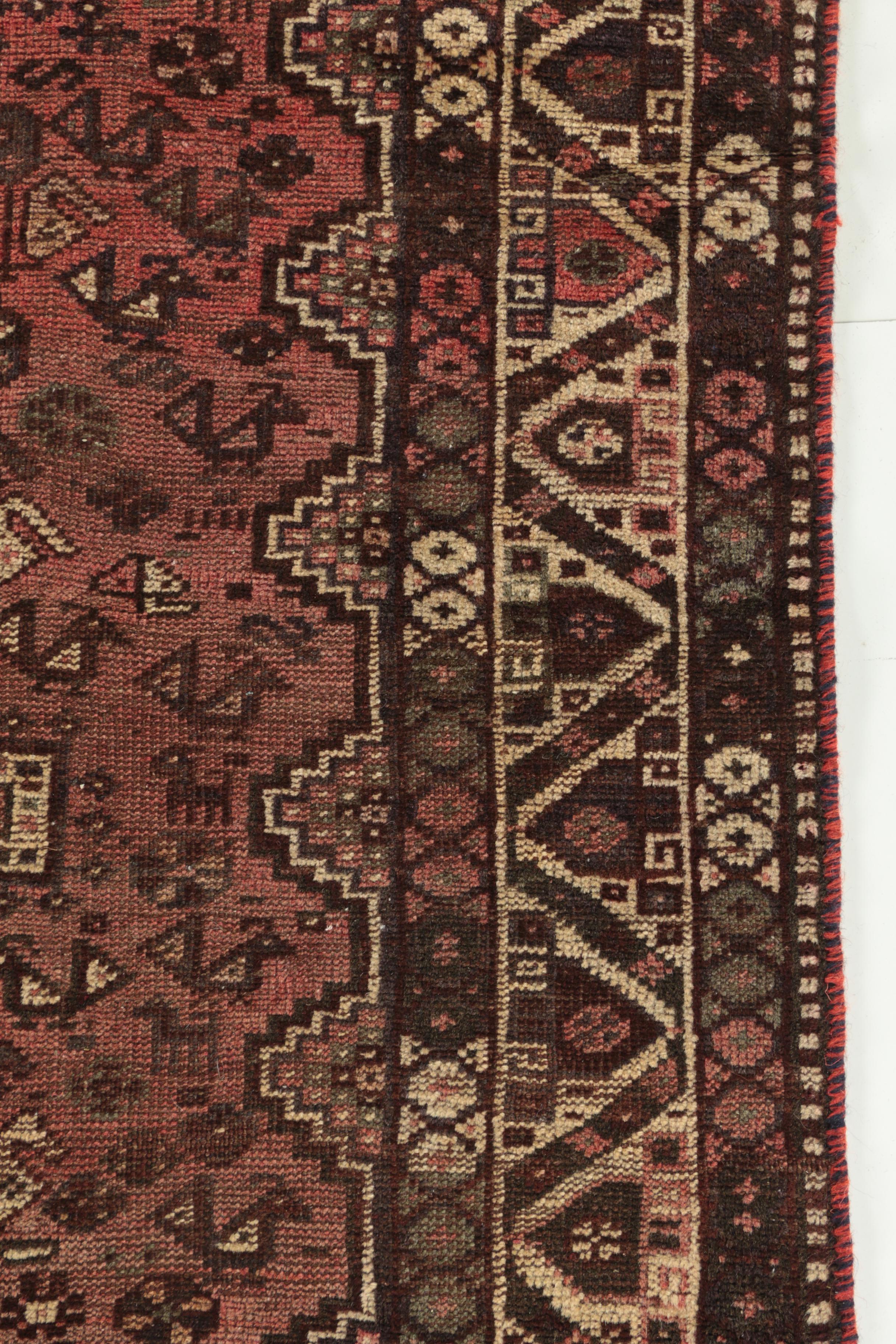 Hand-Knotted Persian Shiraz Pictorial Wool Rug