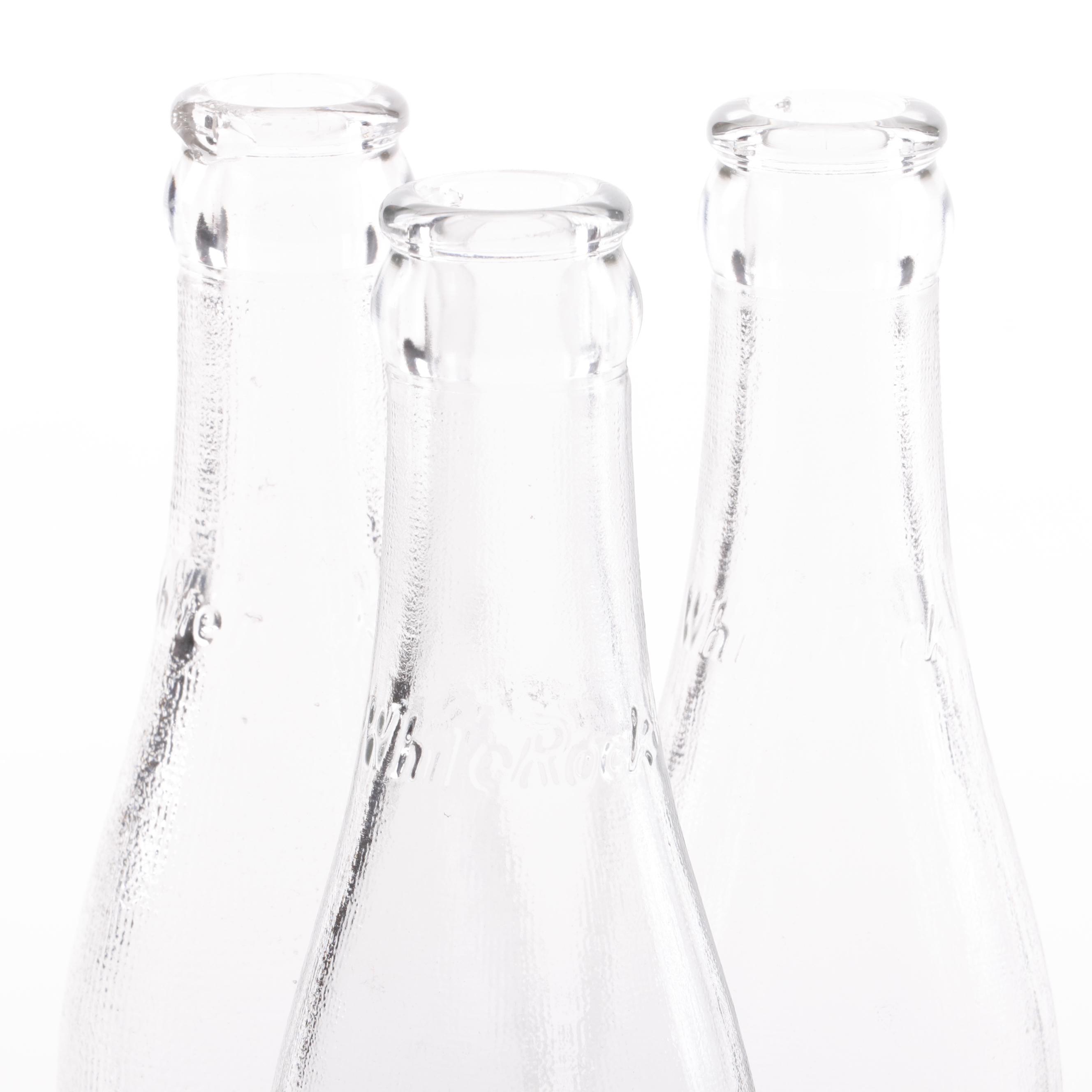 Vintage White Rock Soda Bottles in Carrier