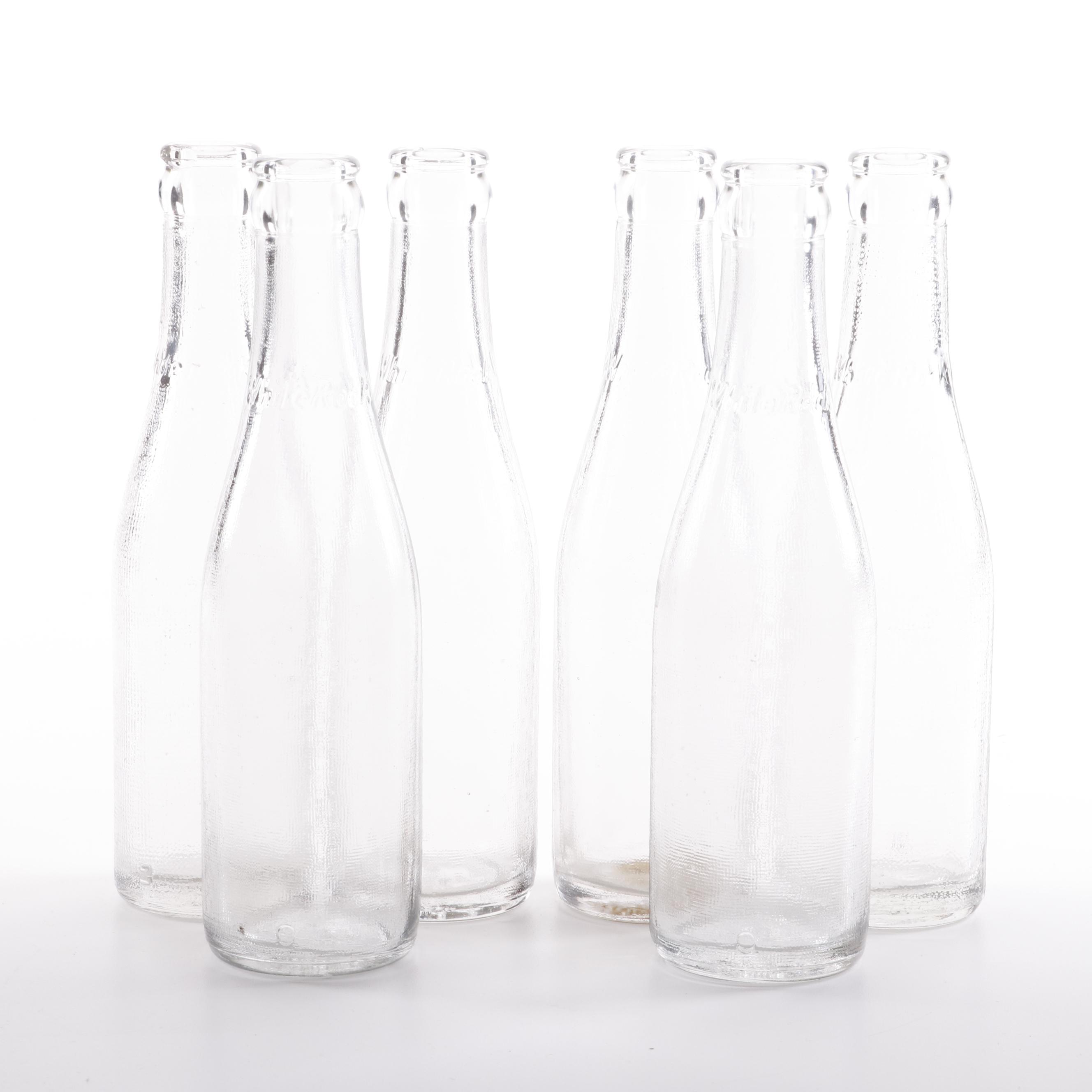 Vintage White Rock Soda Bottles in Carrier