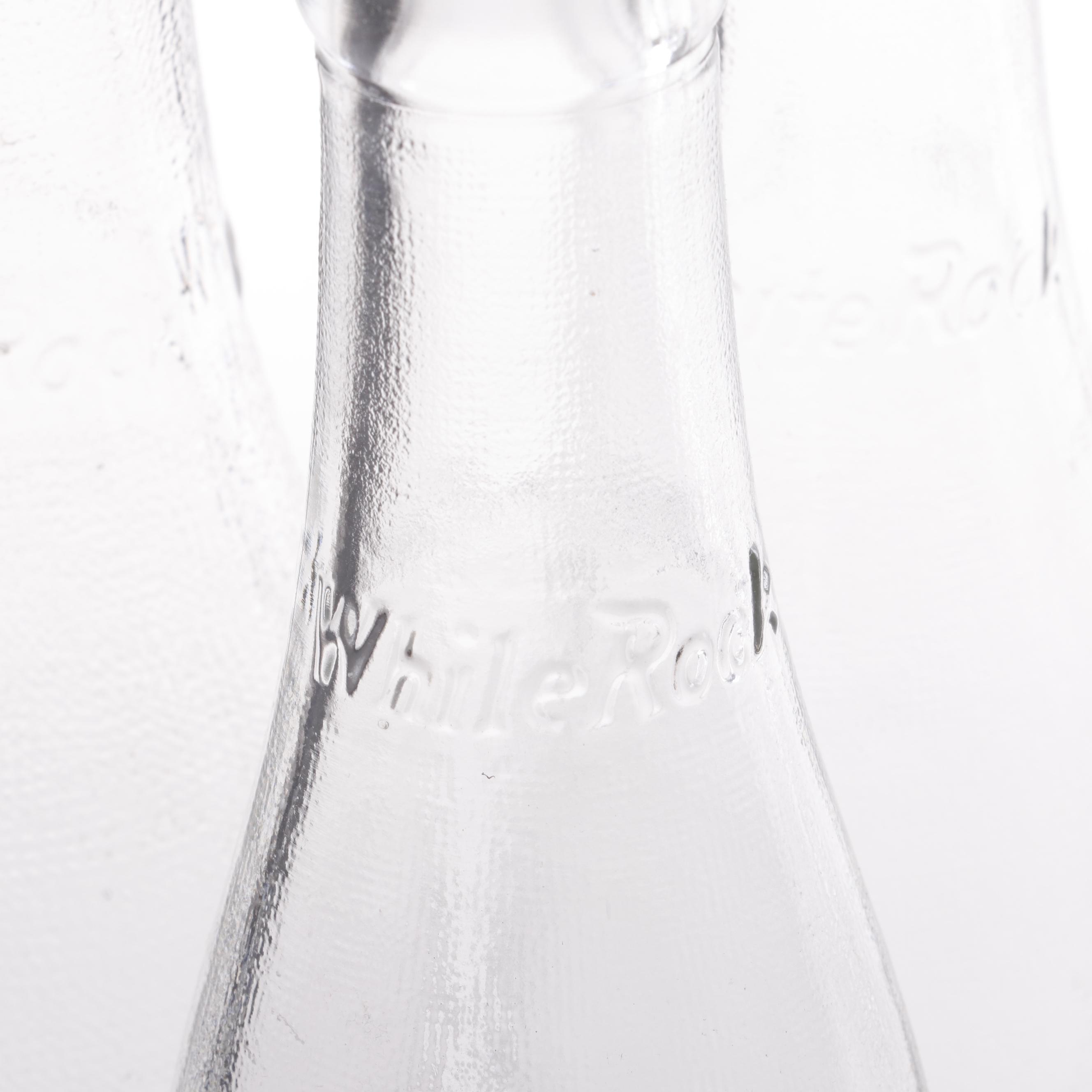 Vintage White Rock Soda Bottles in Carrier