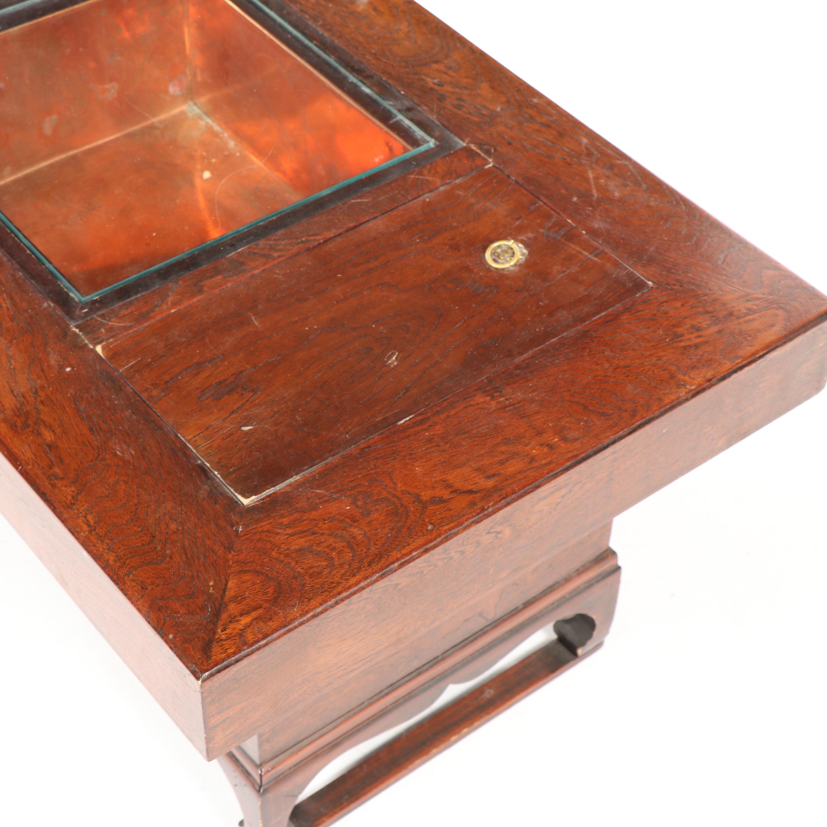 Japanese Elm Hibachi Table, Mid-20th Century