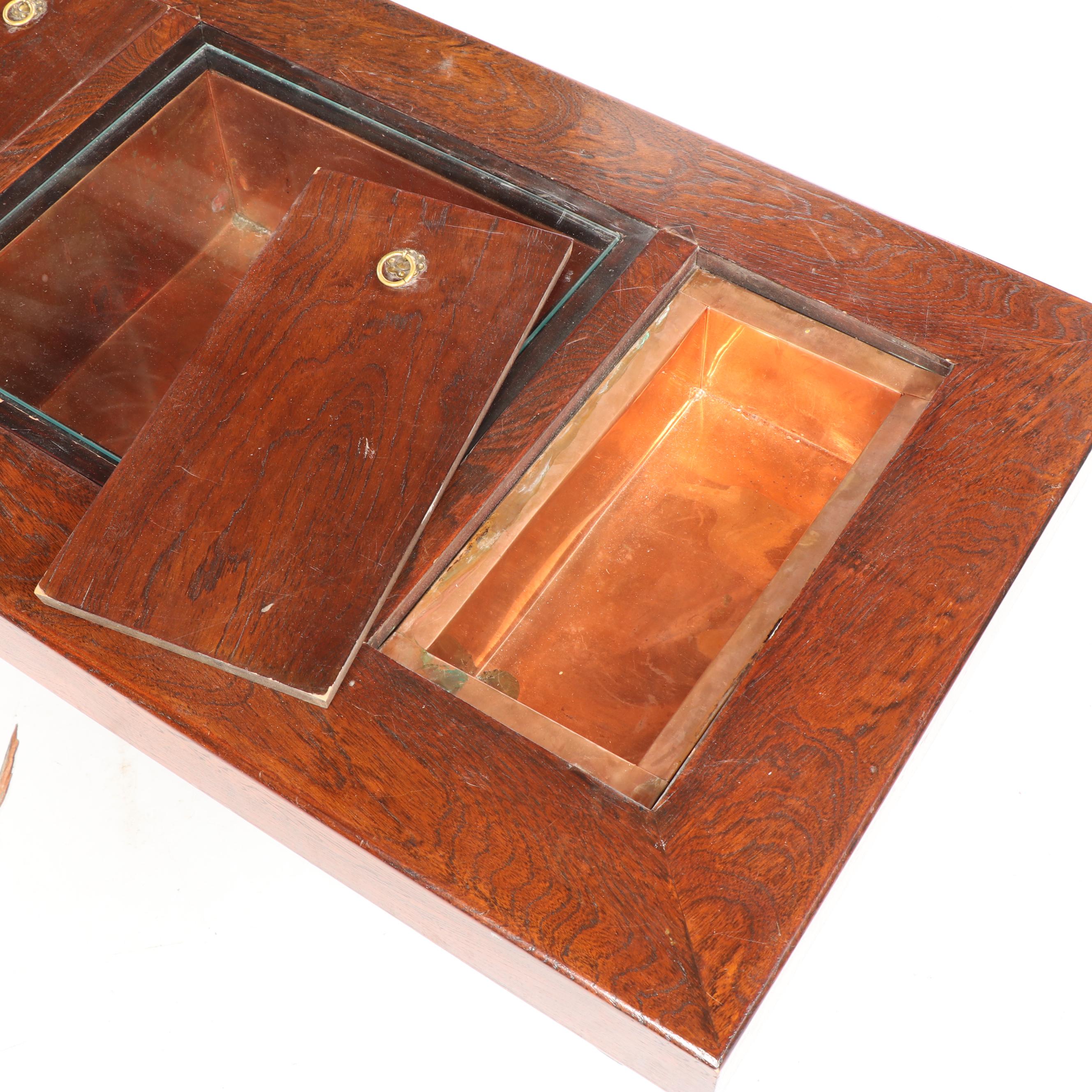 Japanese Elm Hibachi Table, Mid-20th Century