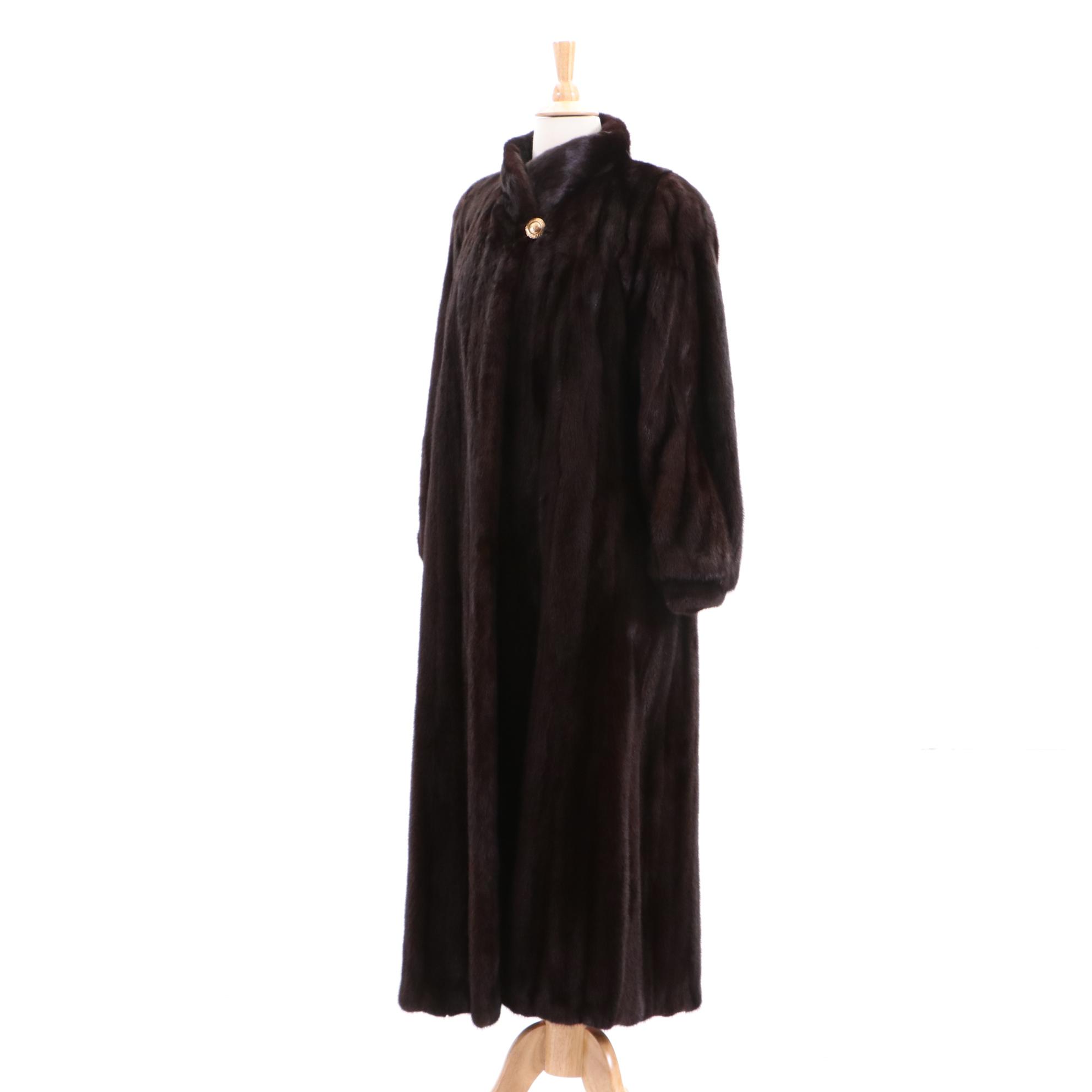 Vintage Blackglama Dark Ranch Mink Fur Coat