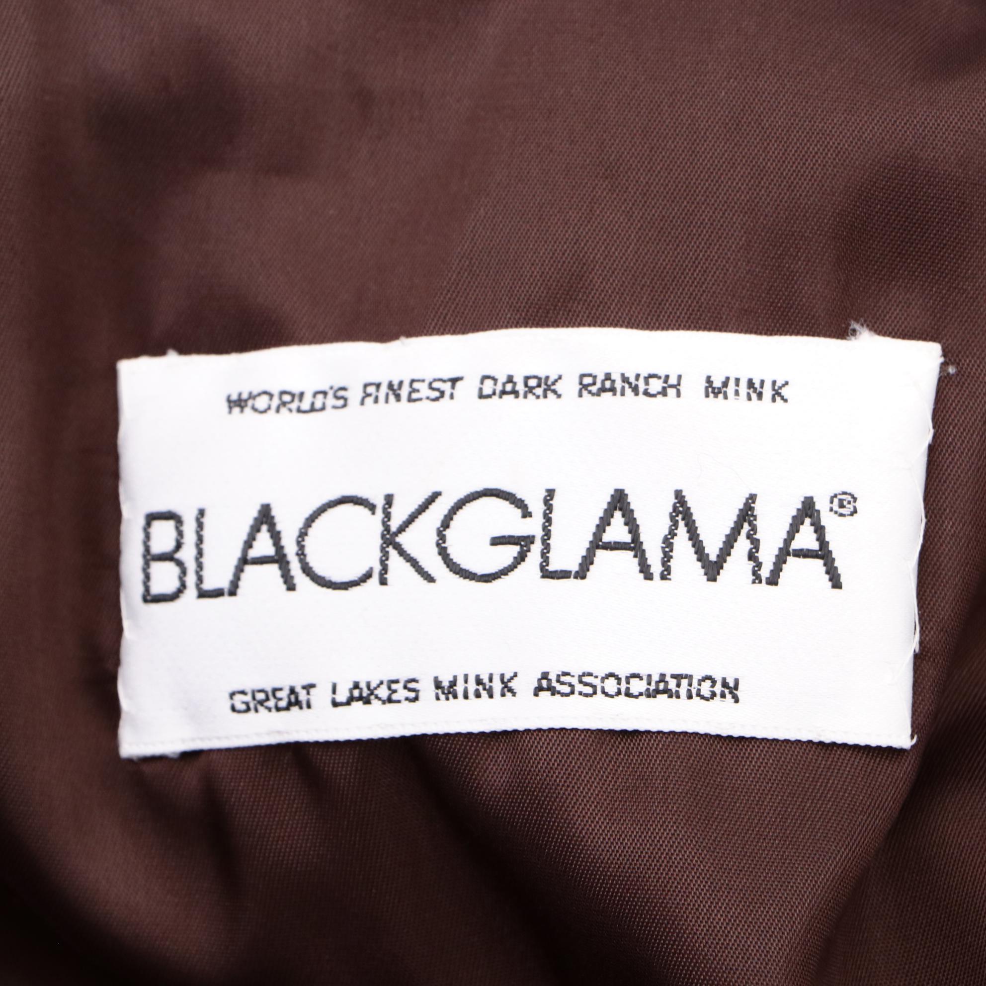 Vintage Blackglama Dark Ranch Mink Fur Coat